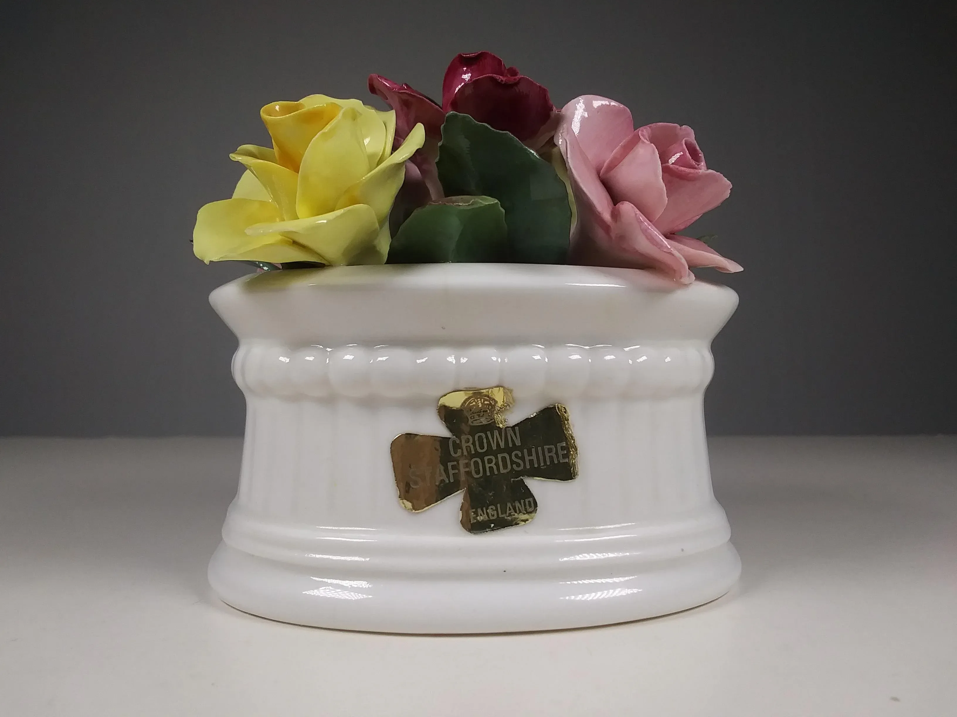 China Crown Staffordshire Floral Arrangement June 1974 | Chairish