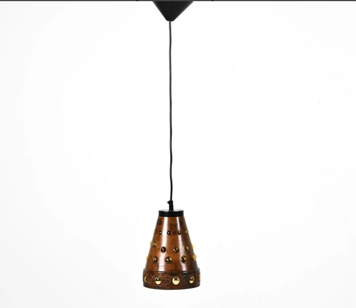 Nanny Still for RAAK, Pair of Copper and Glass Pendant Lights
