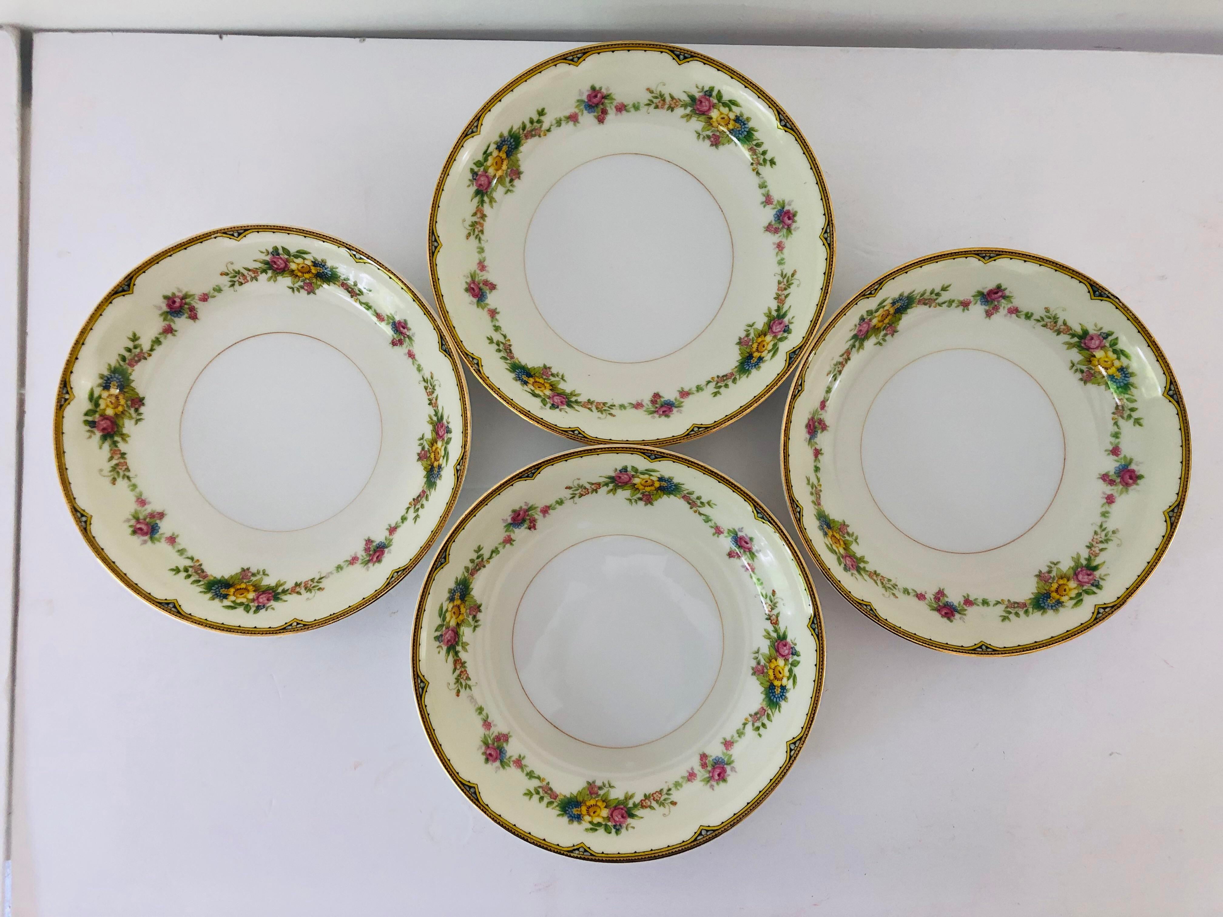 Noritake China Marked “m” Japan Soup Bowls S/4 | Chairish