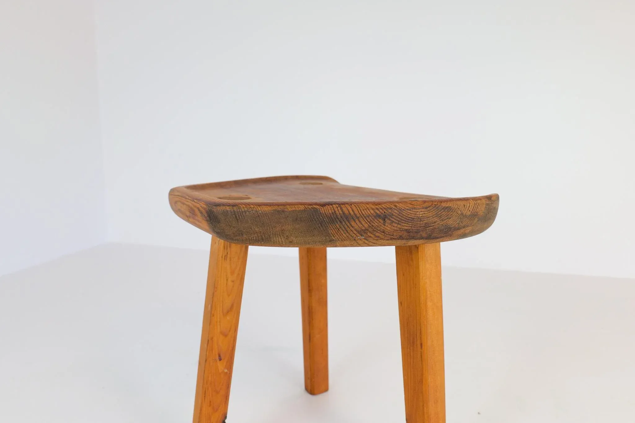 Swedish Stool in Pine, 1960s