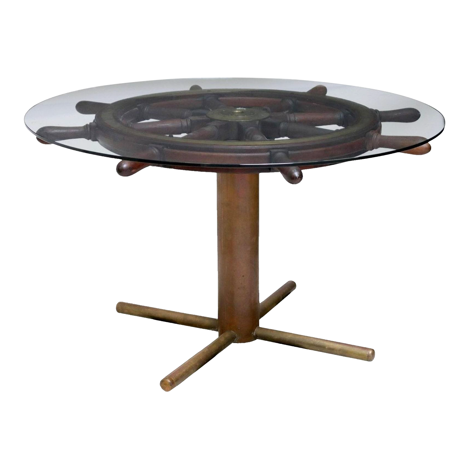 Antique Italian Ships Wheel Table, Giuseppe Verdi Chairish