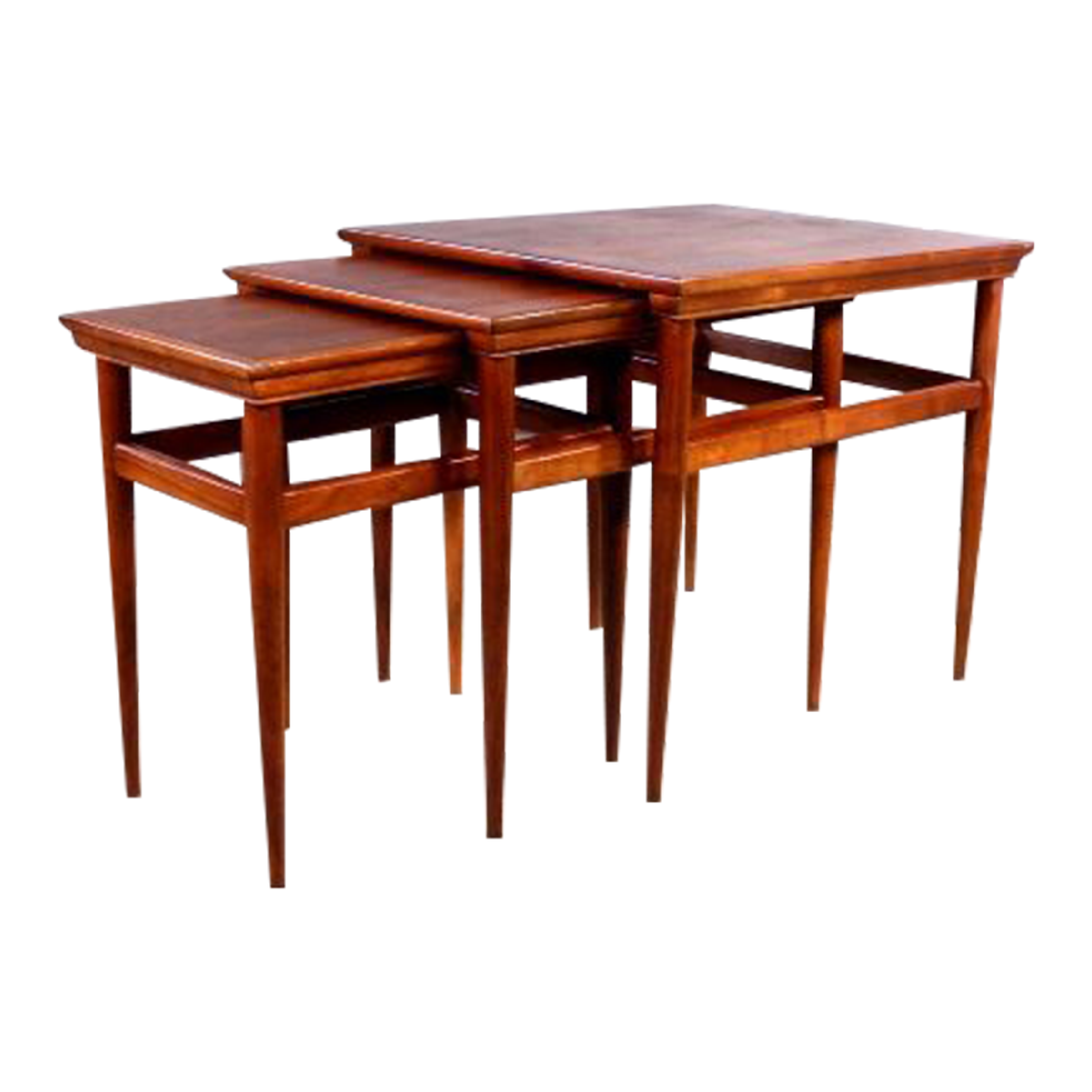 1960s Mid Century Drexel Heritage Walnut Set of 3 Nesting Tables Chairish