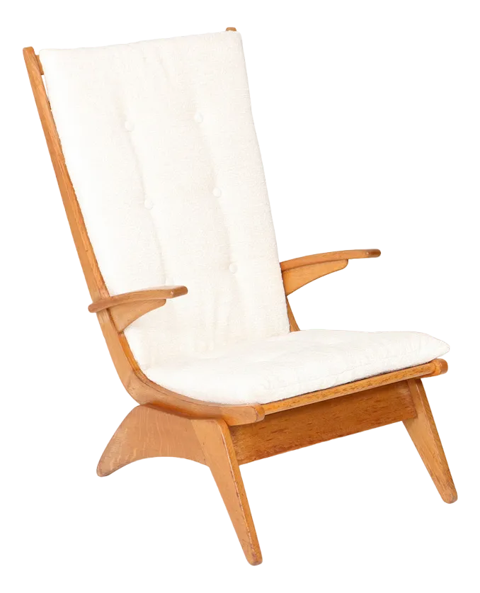 Mid-Century Modern High Back Lounge Chair by Jan Den Drijver for De Stijl, 1950s