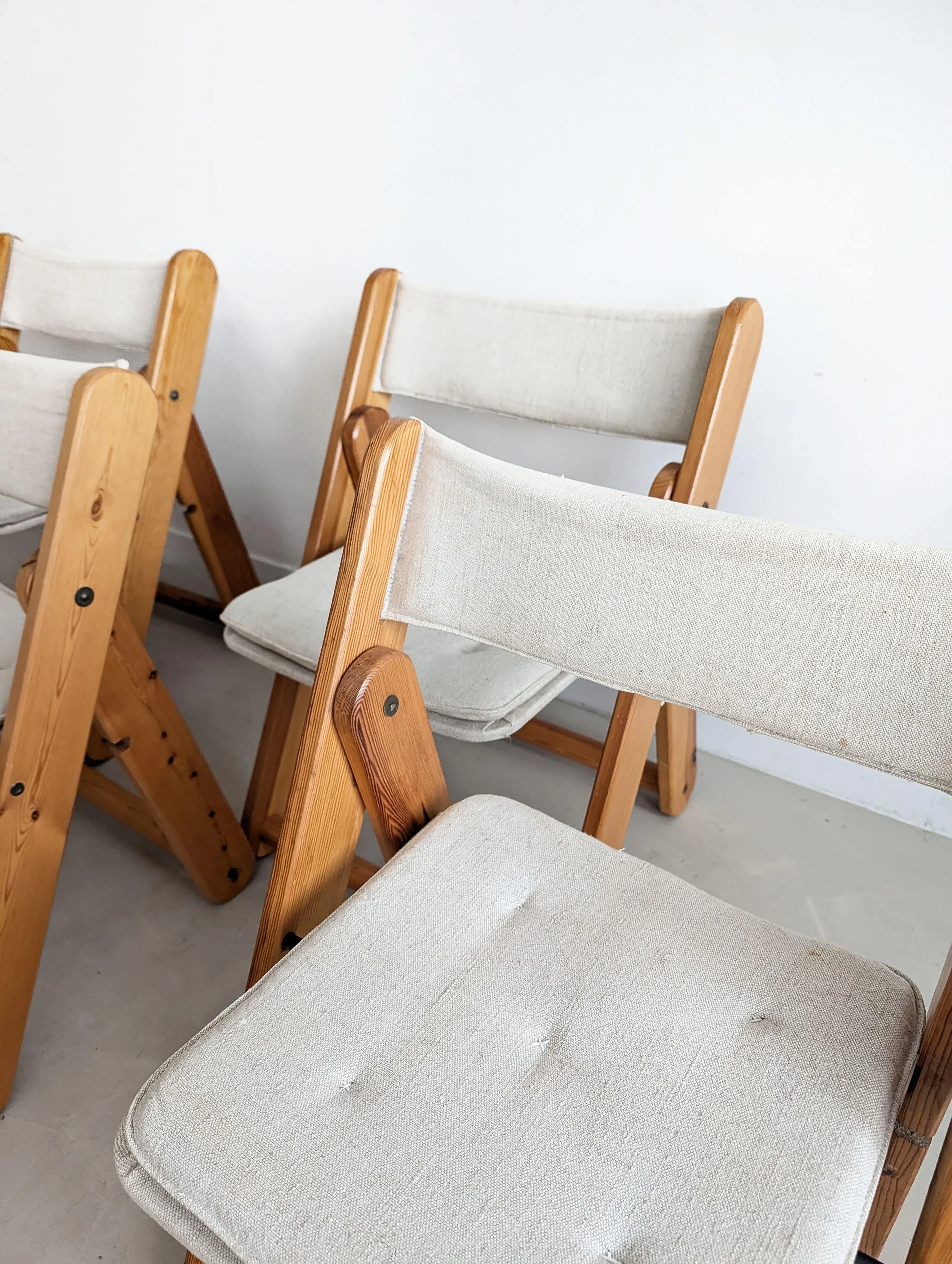 Kon-Tiki Folding Chairs by Gillis Lundgren for Ikea, 1970s, Set of