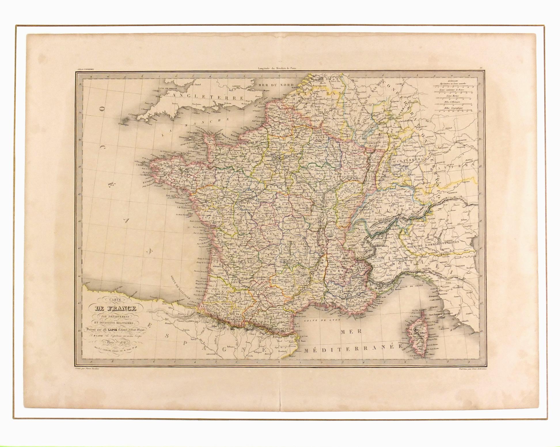 フランスアンティーク　MAP 1666 Nicolas Sanson Large Antique Map of the Alsace Region