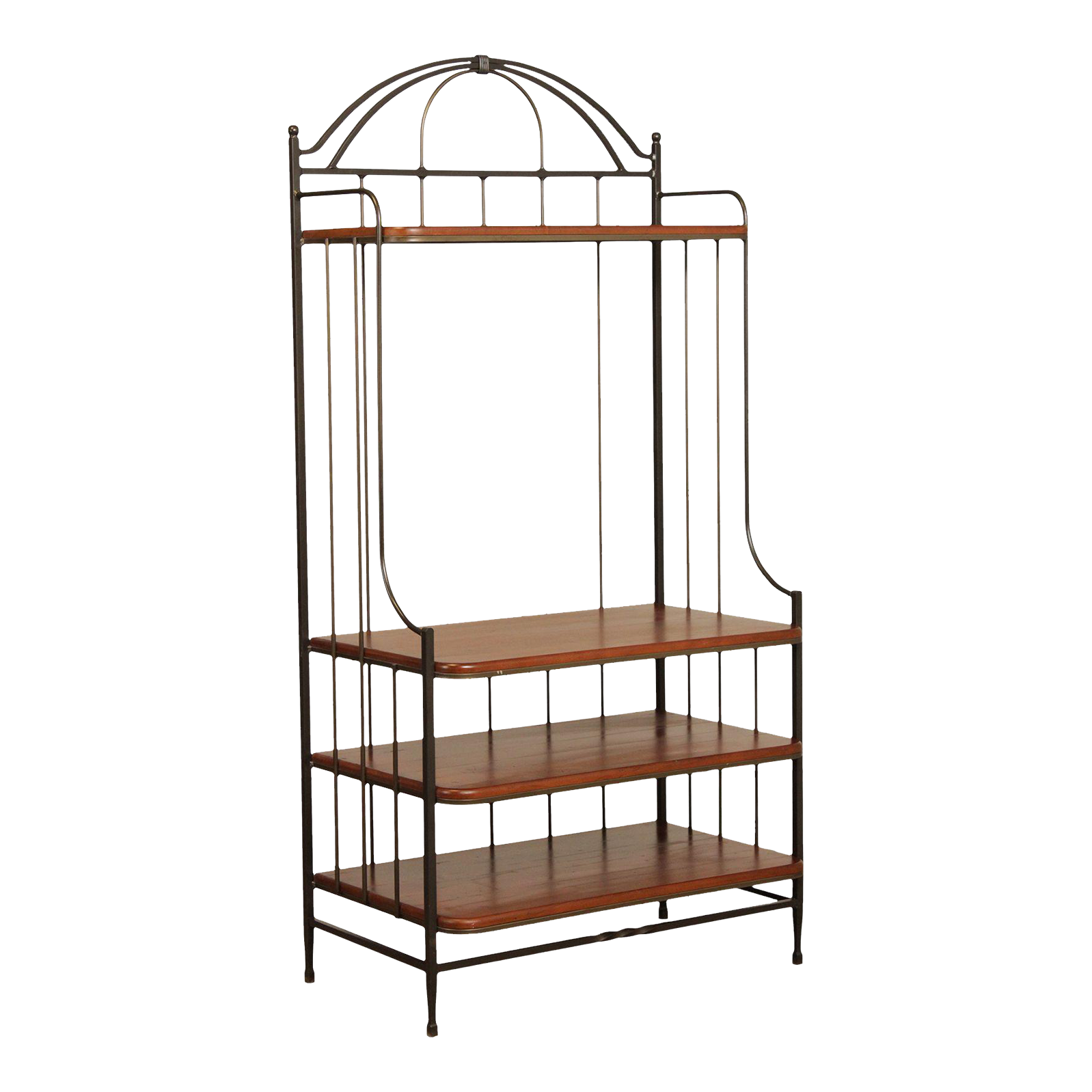 1990s Charleston Iron & Wood Etagere Bakers' Rack Chairish