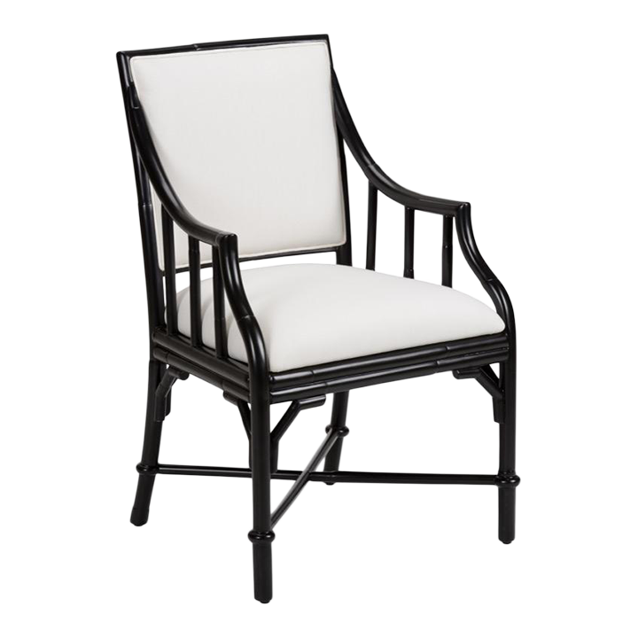 Wildwood Ella Rattan Armchair Black Chairish