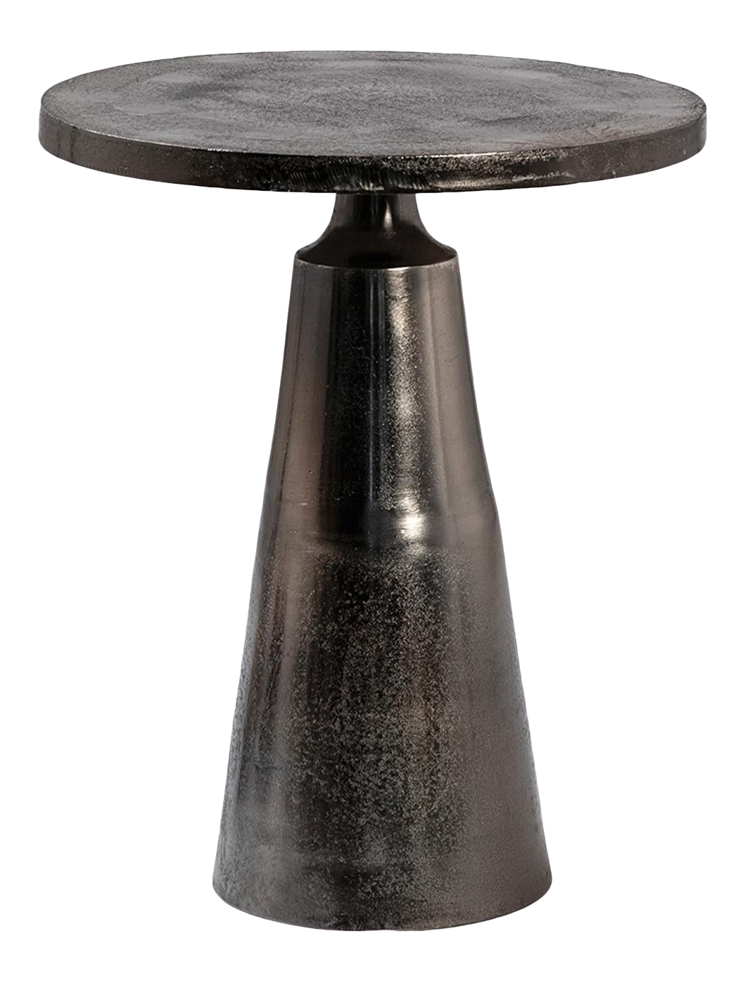 Gunmetal Nickel Pedestal Side Table Chairish