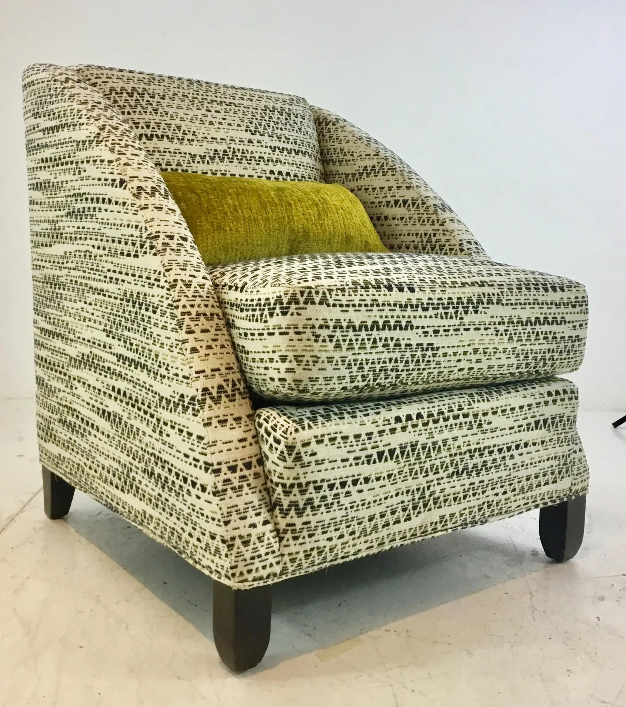 Hickory White Modern Green and Ivory Club Chair 5506-01