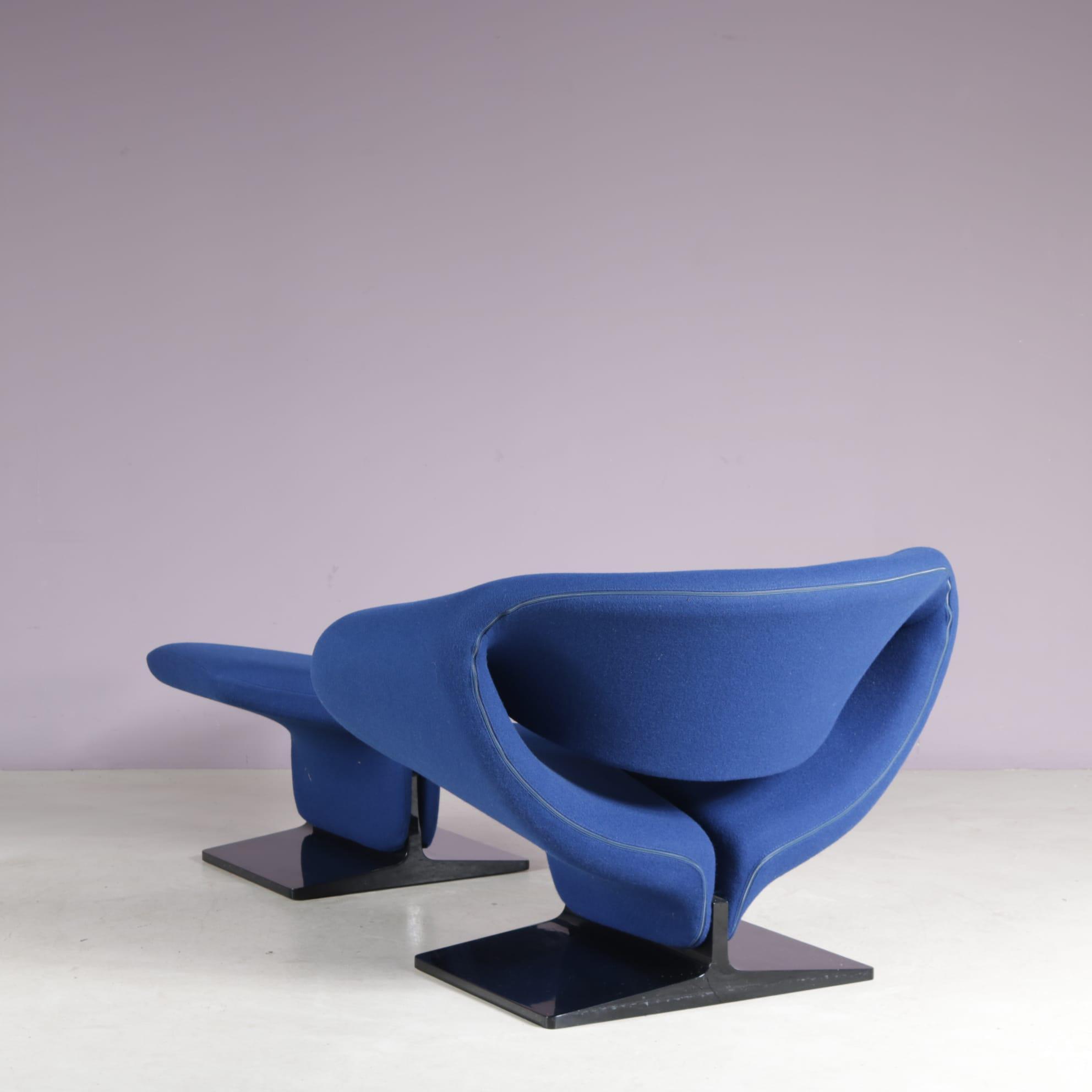 Set of Dutch Ribbon Chair with Ottoman by Pierre Paulin for Artifort, 1970