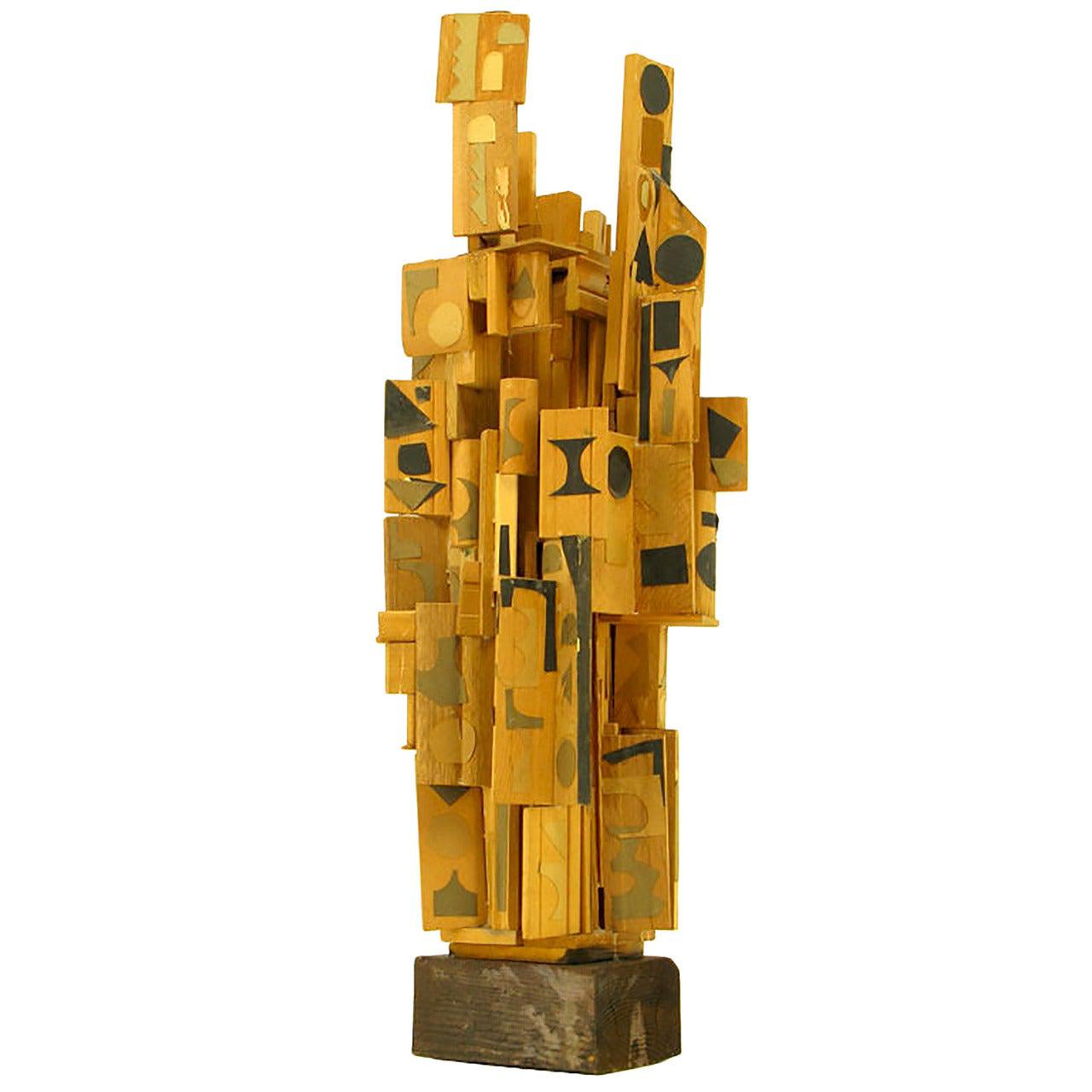 【オンライン限定商品】  Wood Art Outsider Sculpture Chairish | Appliques Geometric With 工芸品