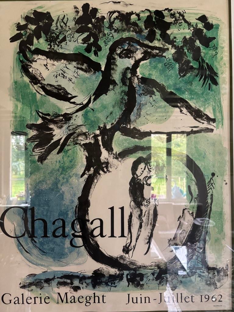 Marc Chagall, 1962, Original Lithograph Paper, Framed | Chairish