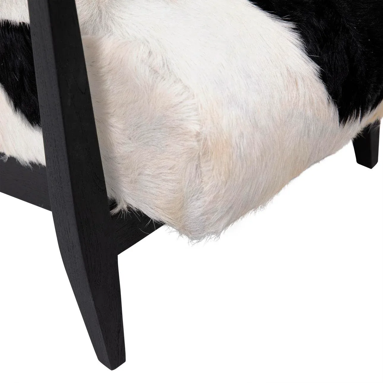 Black and white cow chair sale