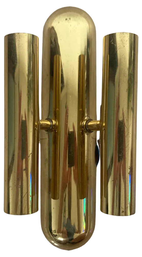 Mid-Century Brass Wall Lamp, 1970s