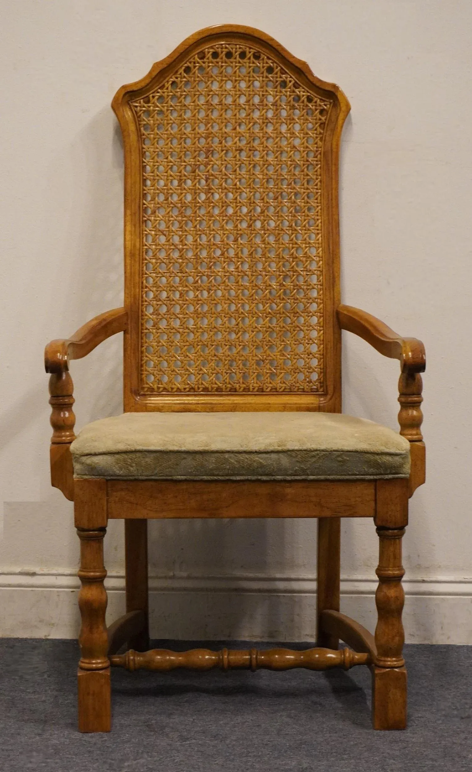 Set of 2 Drexel Heritage Chartwell Collection Cane Back Dining Arm