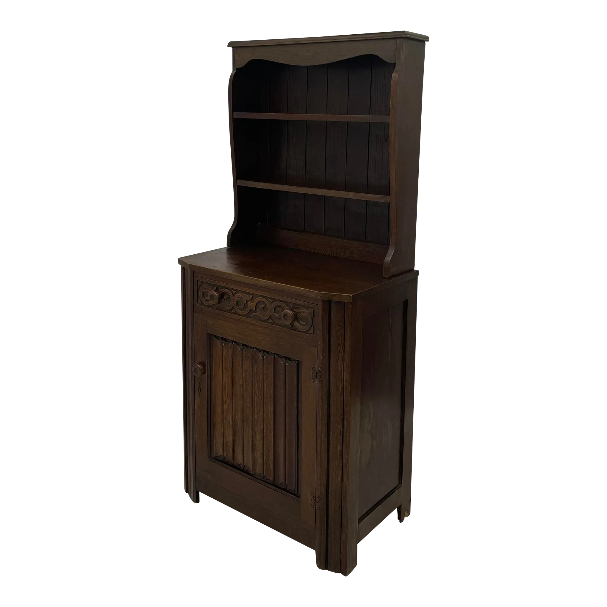 Antique English Two Piece Walnut Buffet Storage Chairish