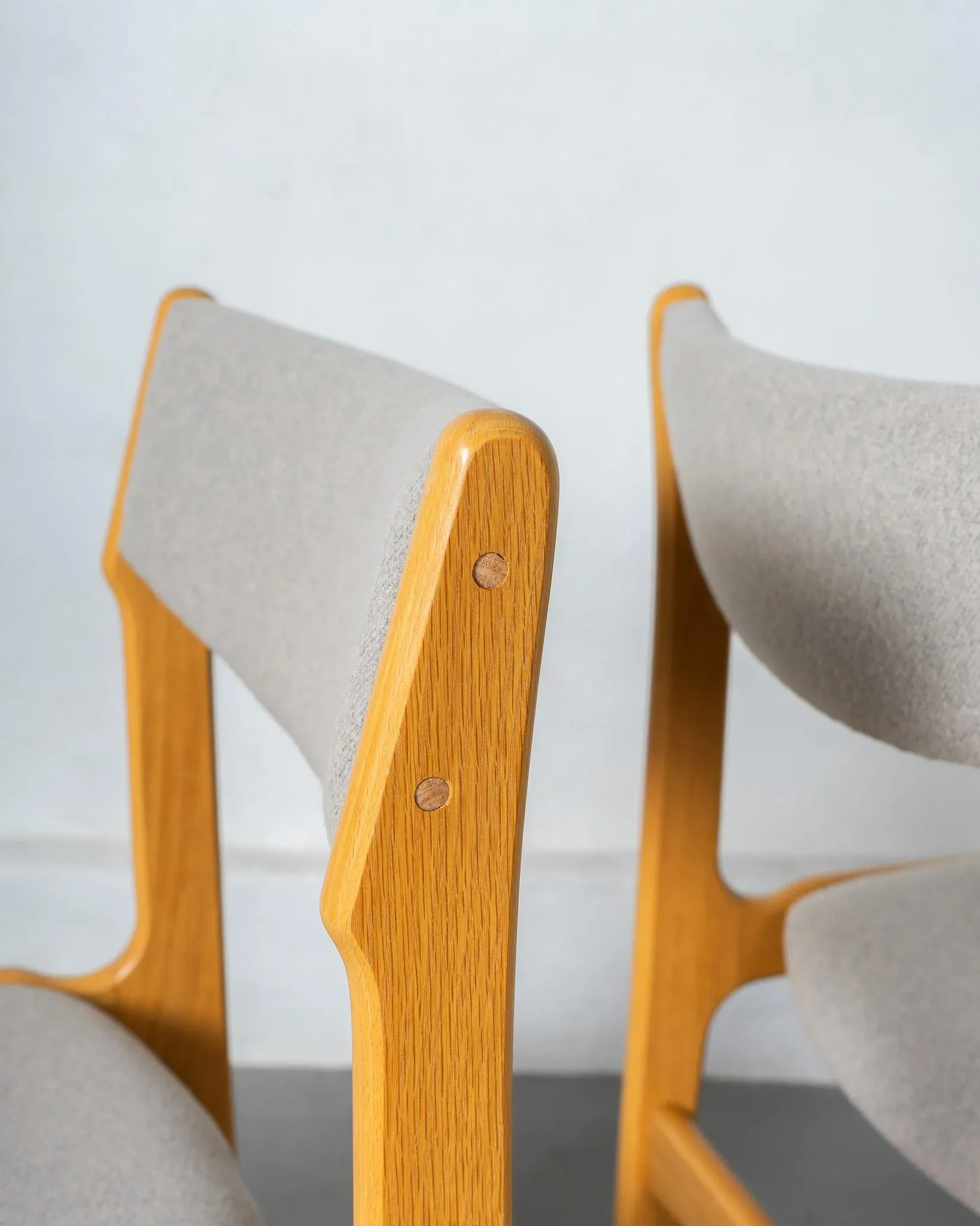 Set of Danish Oak Chairs attributed to Erik Buch for Anderstrup Mobler, 1960s