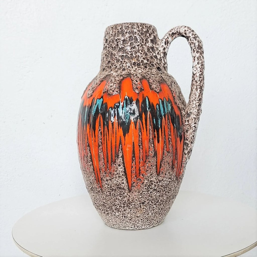 Large Fat Lava Ceramic Vase from Scheurich, 1960s | Chairish