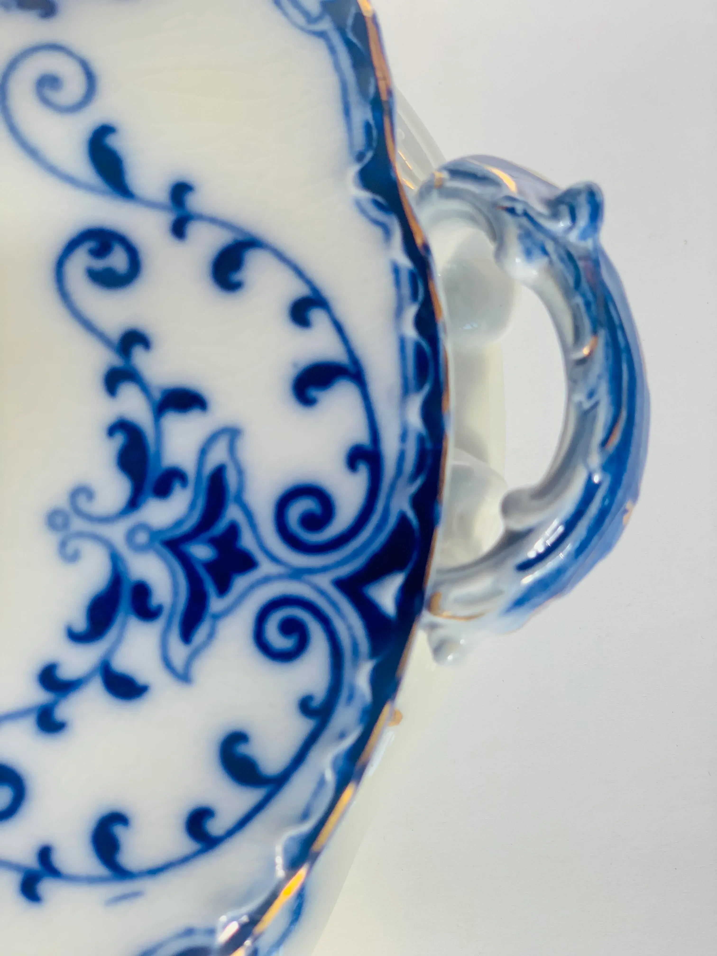 Antique English Victorian Style 'The Jewel (Flow Blue)' by Johnson