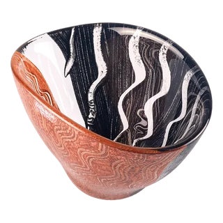 Hand-Painted Glass Tonga Bowl by Monica Backström for Kosta Boda