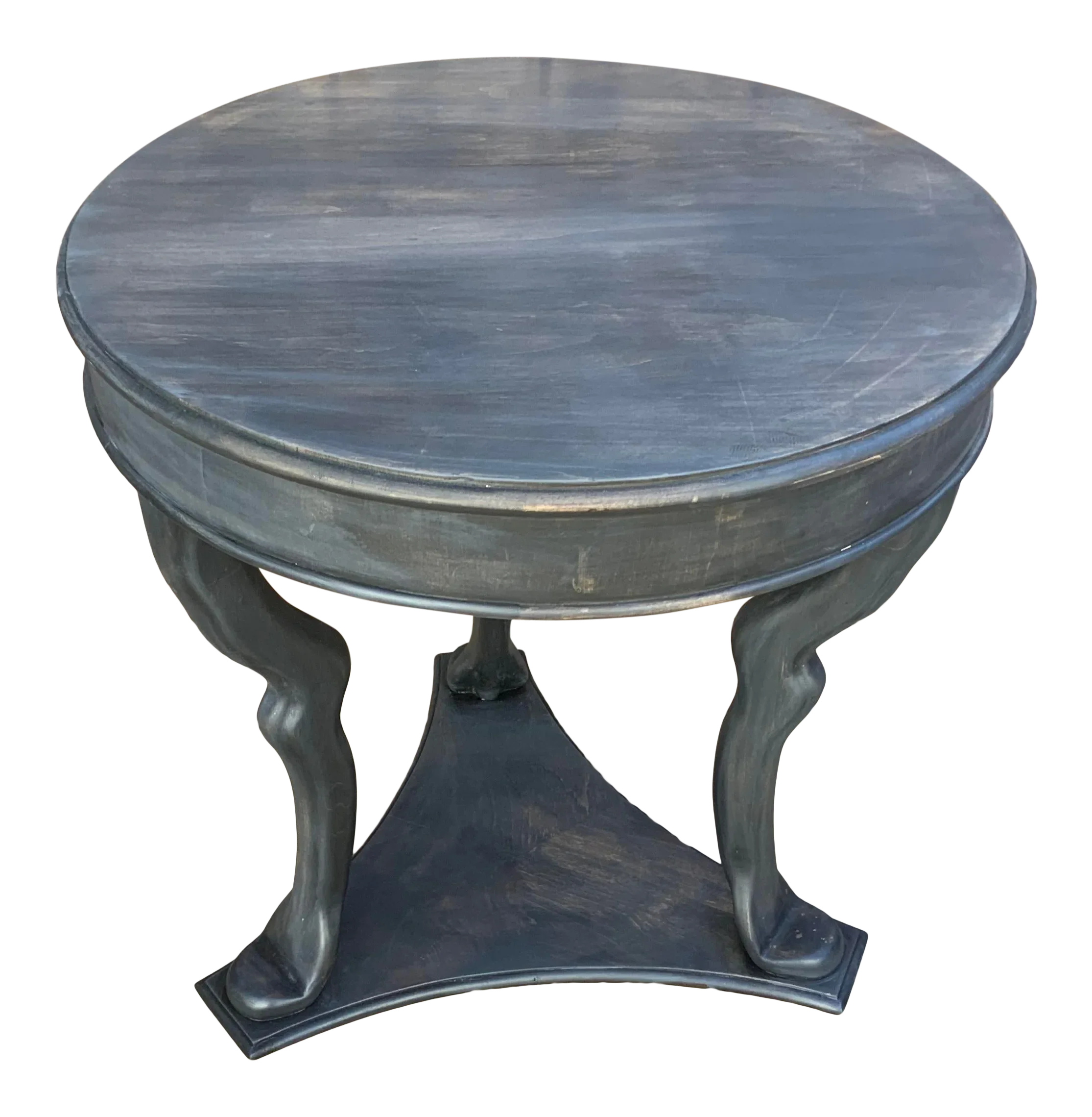 Shabby Chic Round End Table With Finish Chairish
