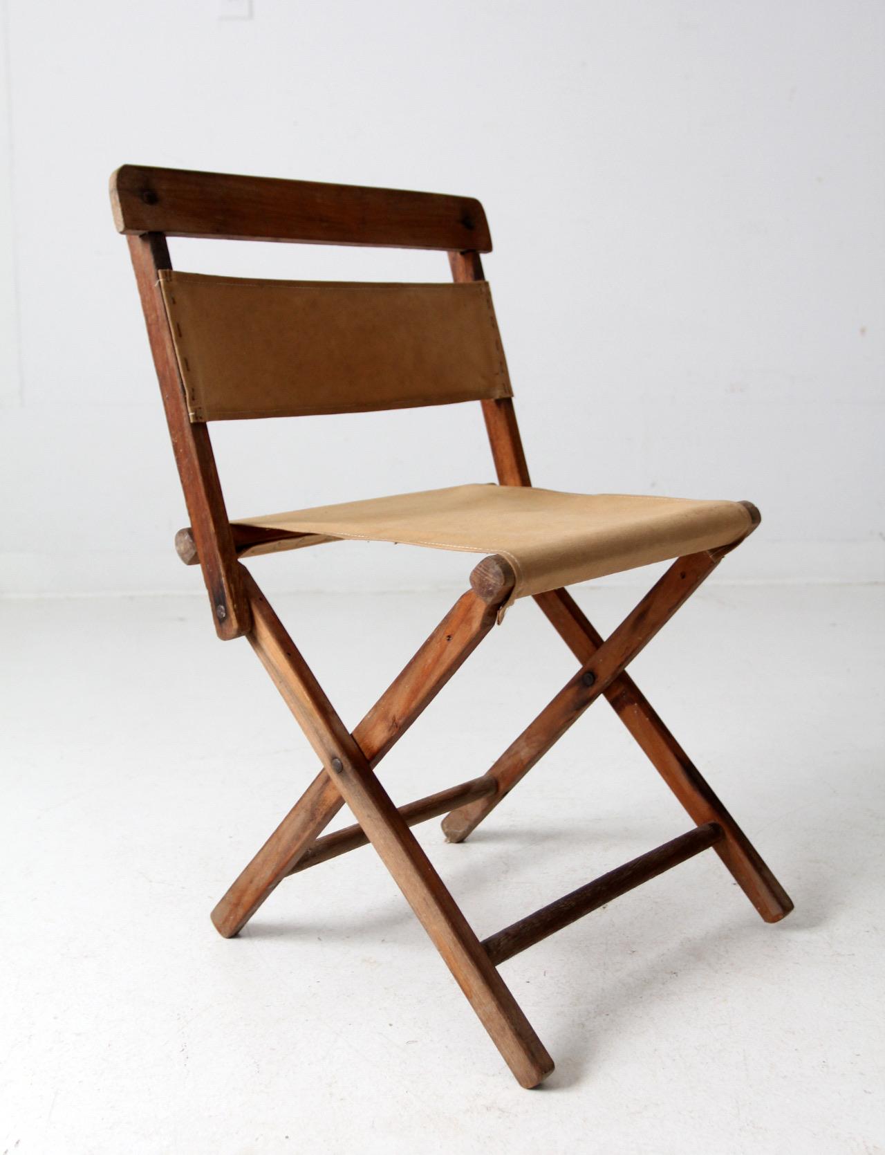 椅子 vintage folding chair Vintage Wood Folding Chair - Etsy
