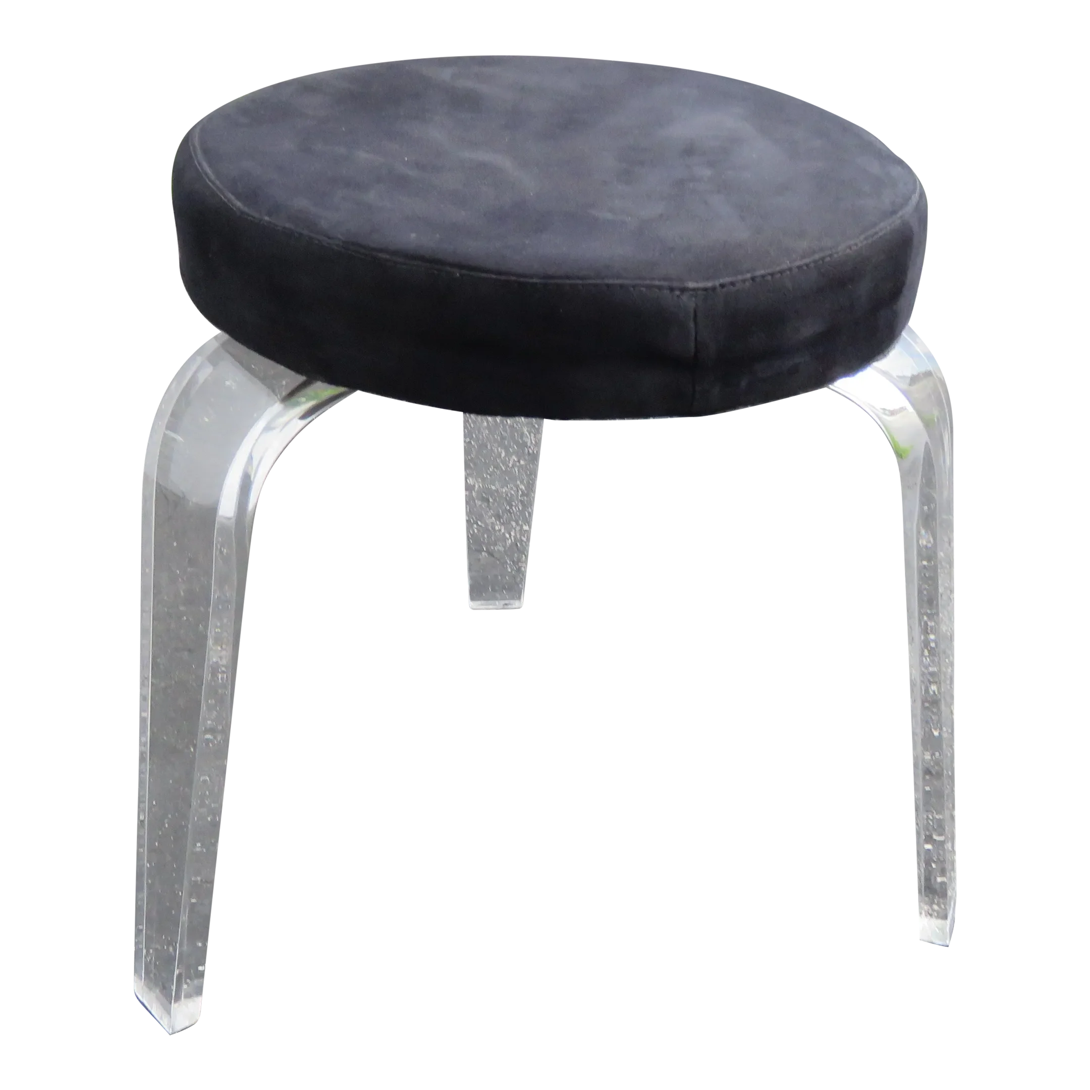 Mid 20th Century Acrylicone Lucite Vanity Stool Chairish