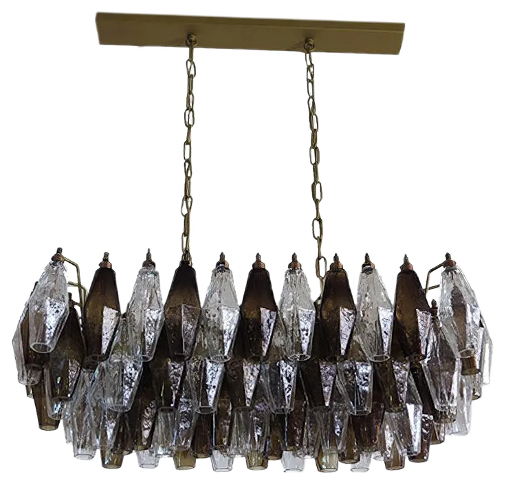 Vintage Italian Glass Chandelier, 1970s