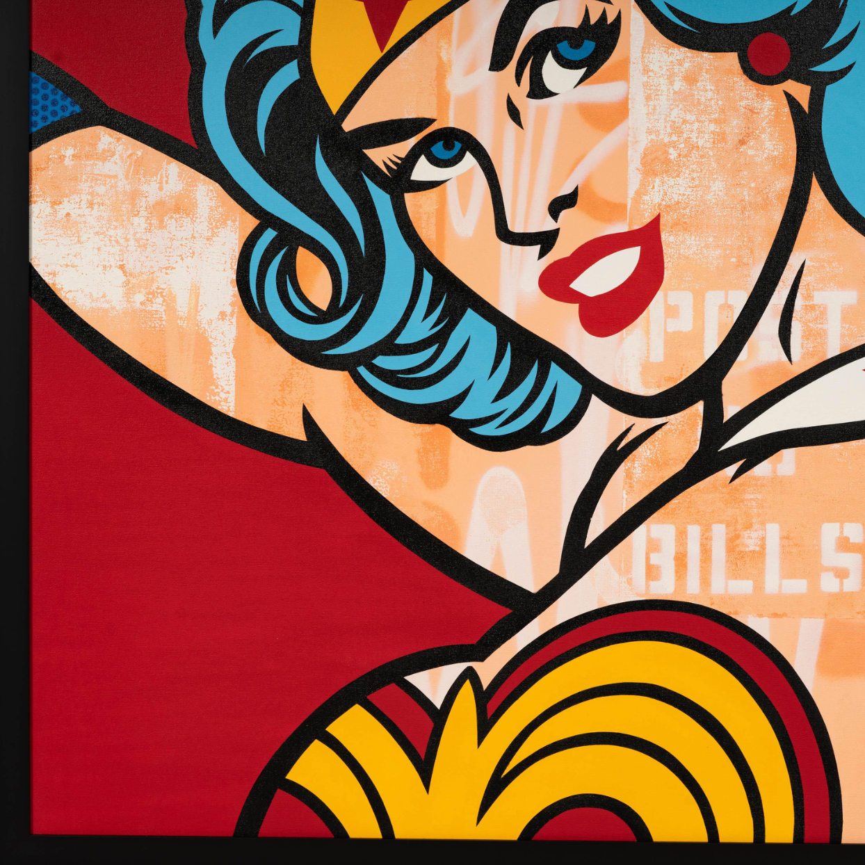 Rita◡̈　1001 Richard Mirando Seen Graffiti Art Painting of Wonder Woman