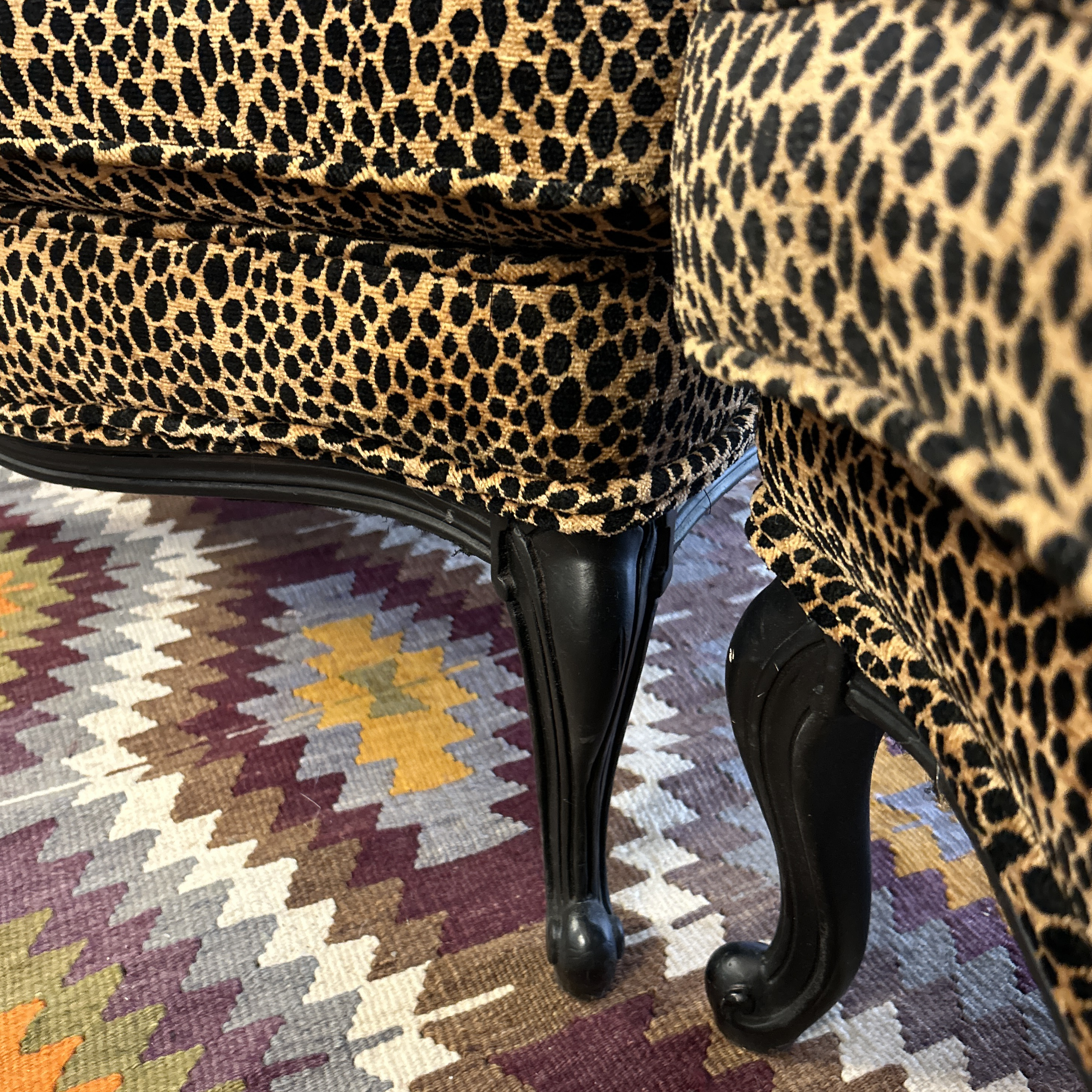 Vintage Restored Leopard Print Arm Lounge Chairs a Pair Chairish