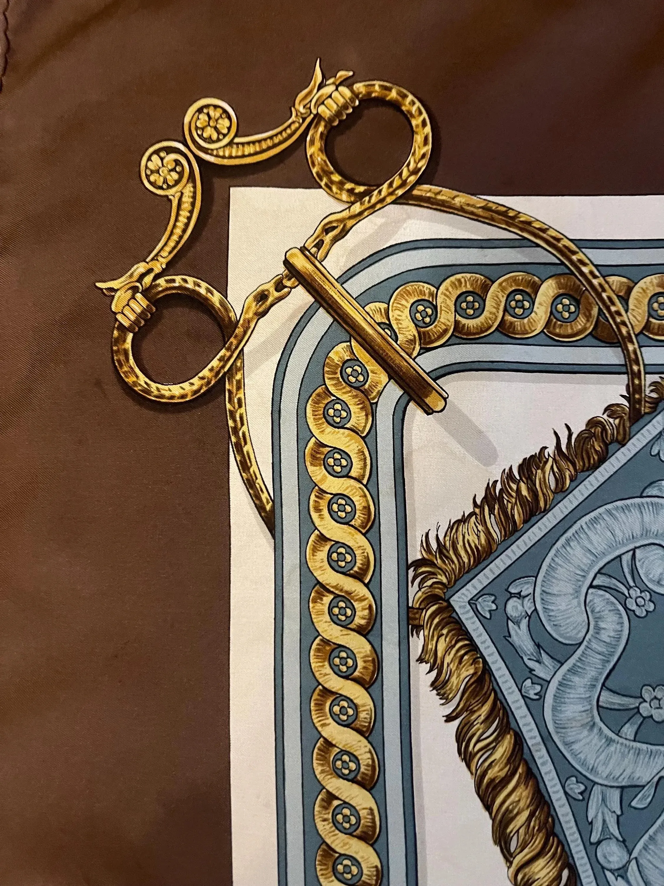 Hermes Bride De Cour 1987 Silk Scarf “Francoise De La Perriere