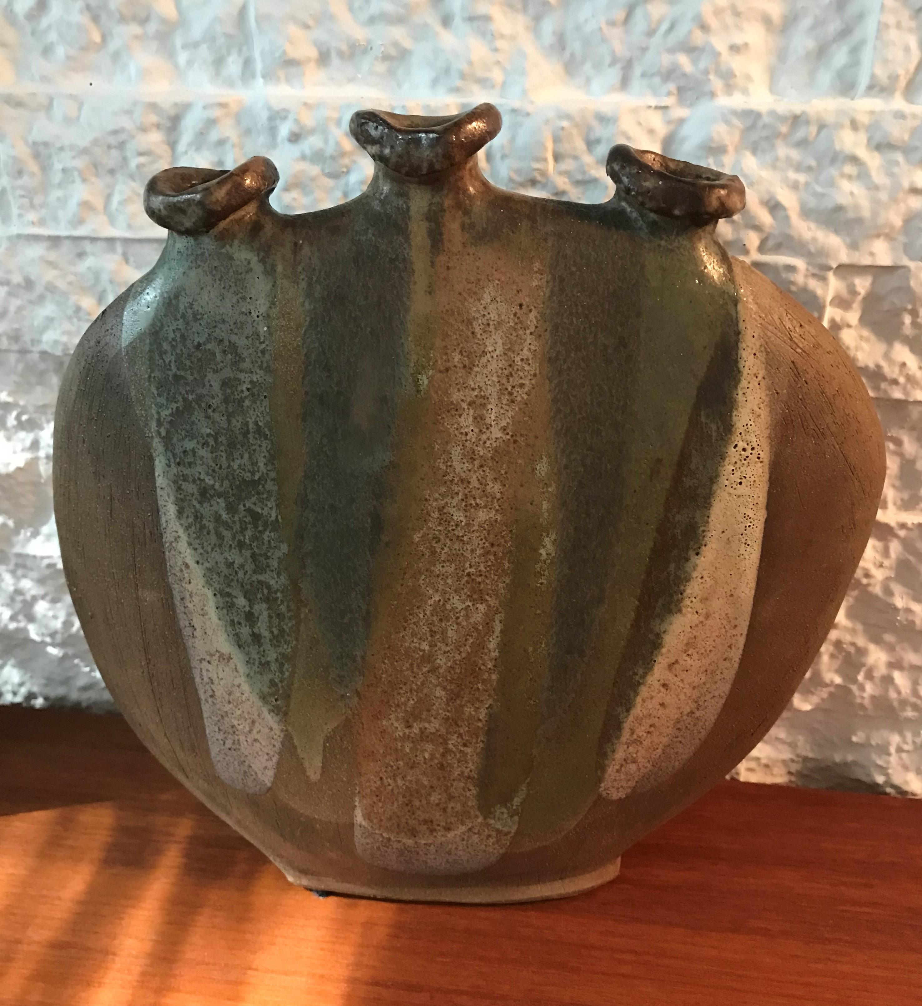Signed Mid-Century Modern Vintage Studio Art Pottery by June