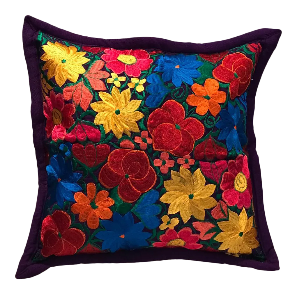 Mexican Floral Embroidered Pillow Cover Chairish