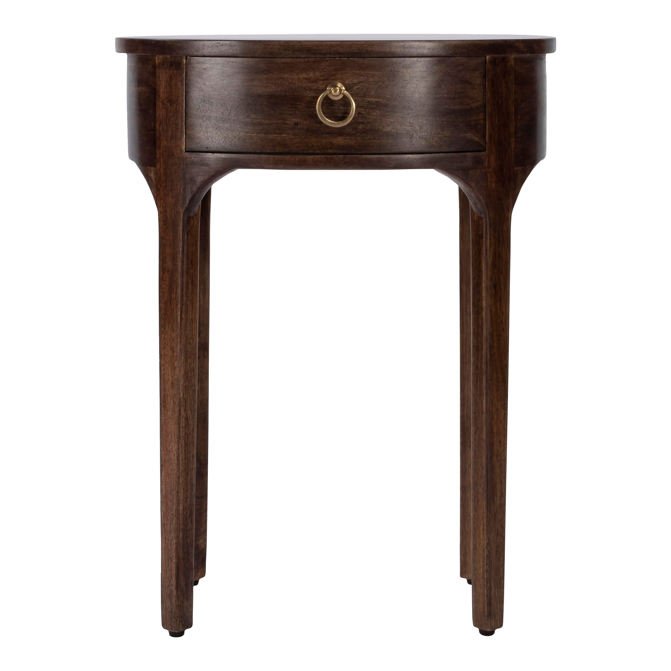Alinia 1 drawer End Table, Dark Brown Chairish