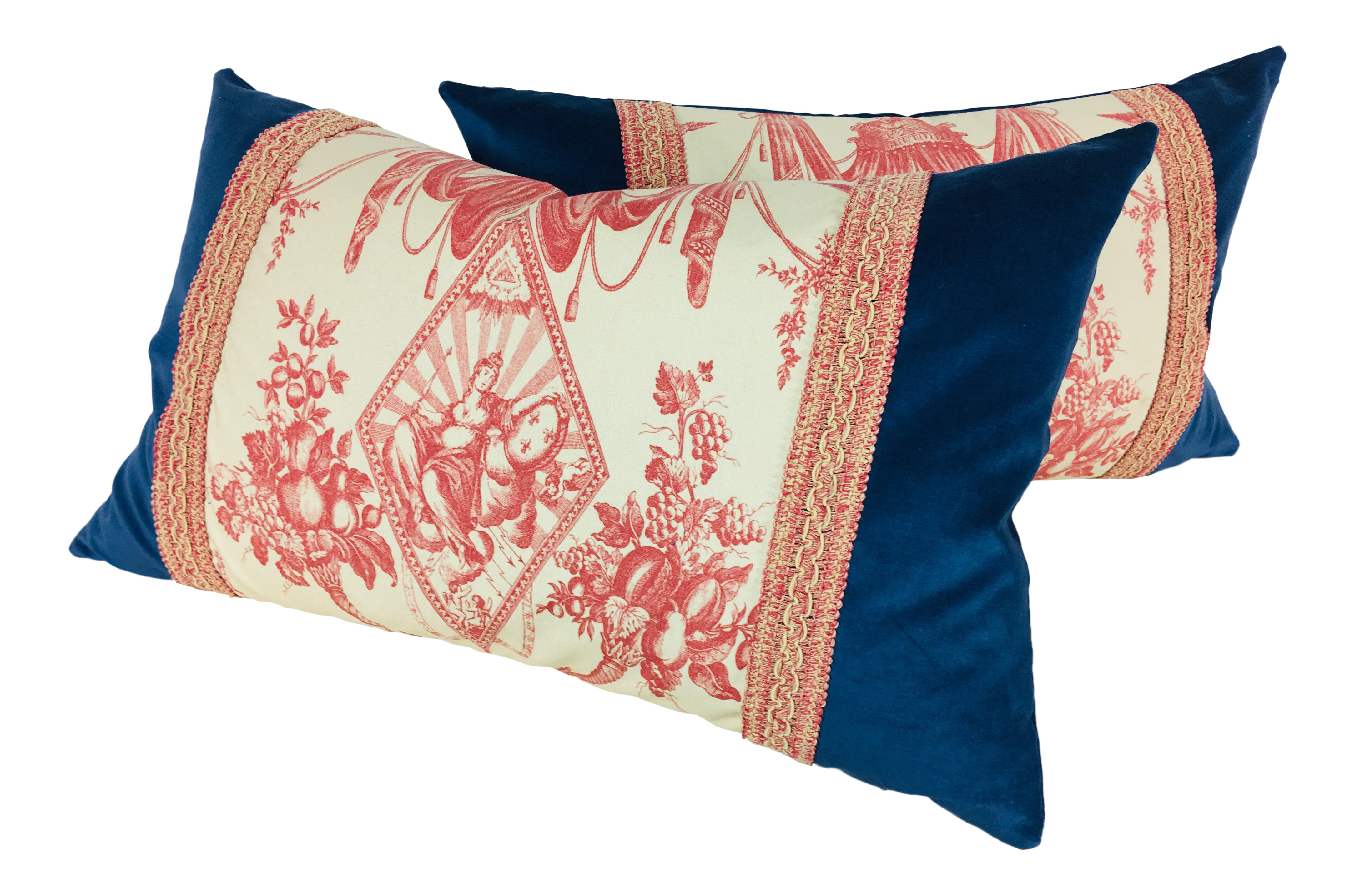 Ralph Lauren French Toile Velvet Pillows A Pair Chairish