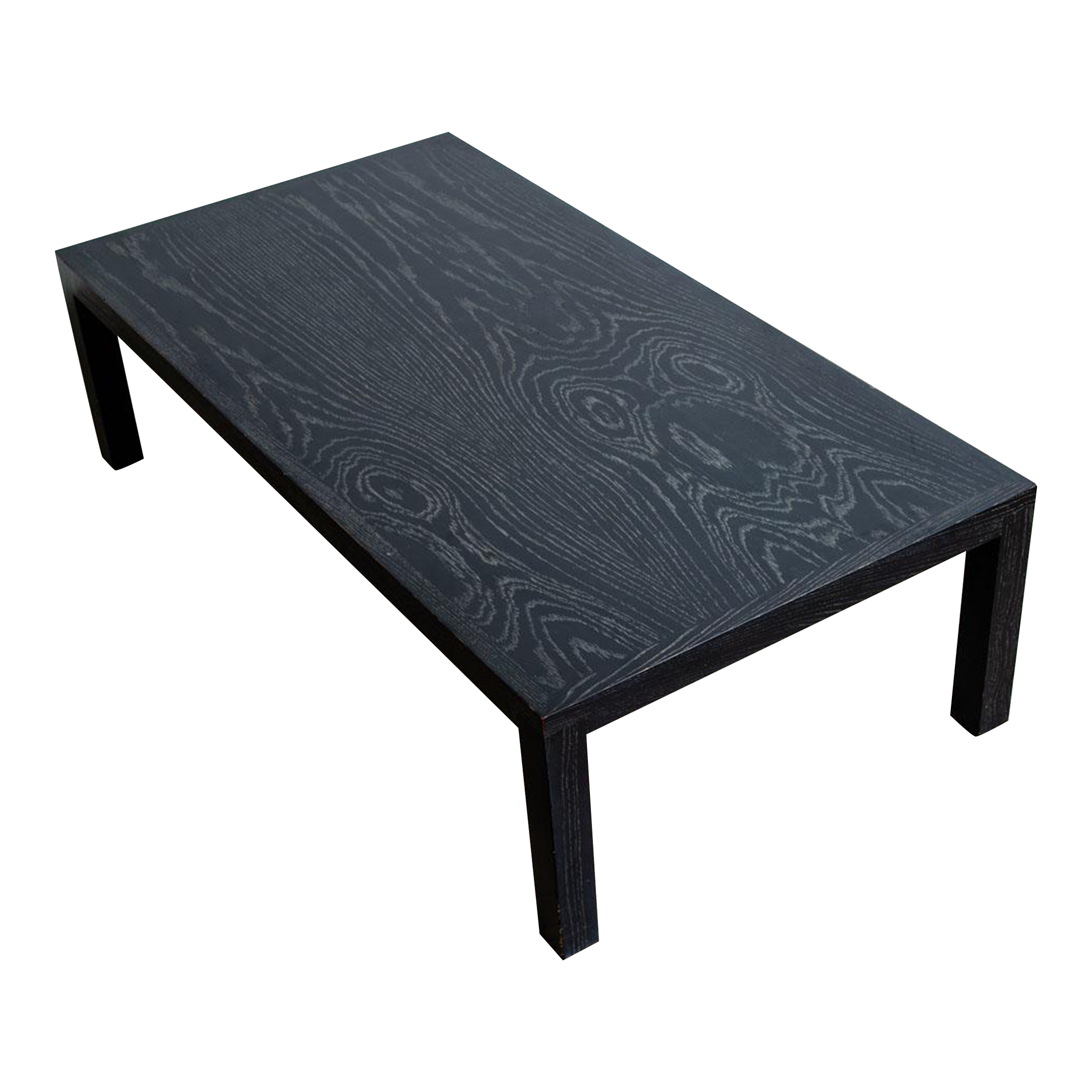 1960s Mid Century Modern Coffee Table Ebonized Oak Black Vintage