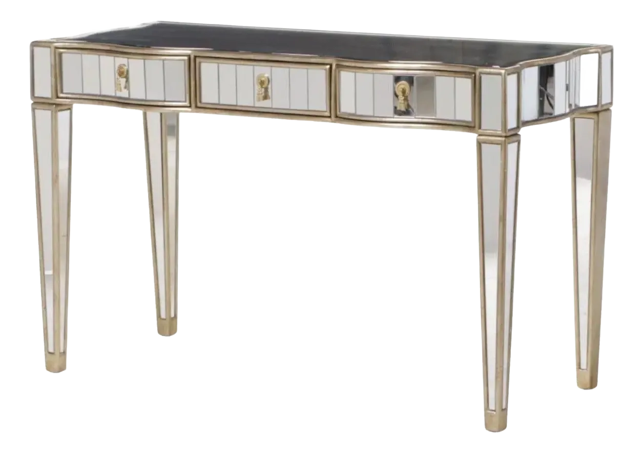 Sale DREXEL HERITAGE  キャスターテーブル Drexel Heritage Mirrored Venetian Style Three Drawer Console