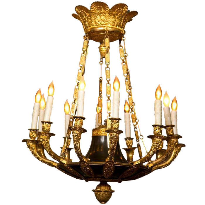 Antique d'Ore Bronze Empire Chandelier Chairish