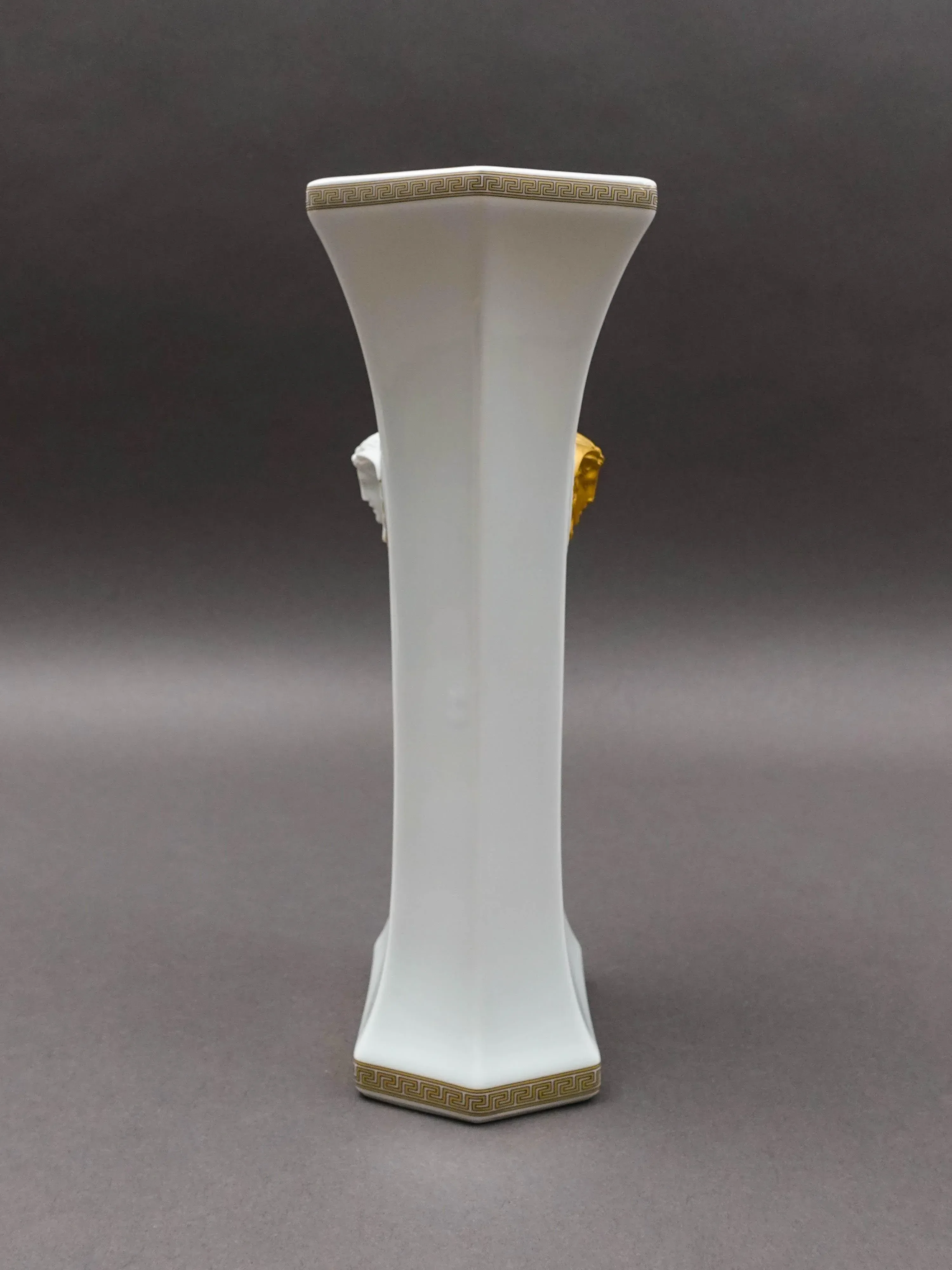 Mid 20th Century Versace Rosenthal Gorgona Medusa White Greek Key