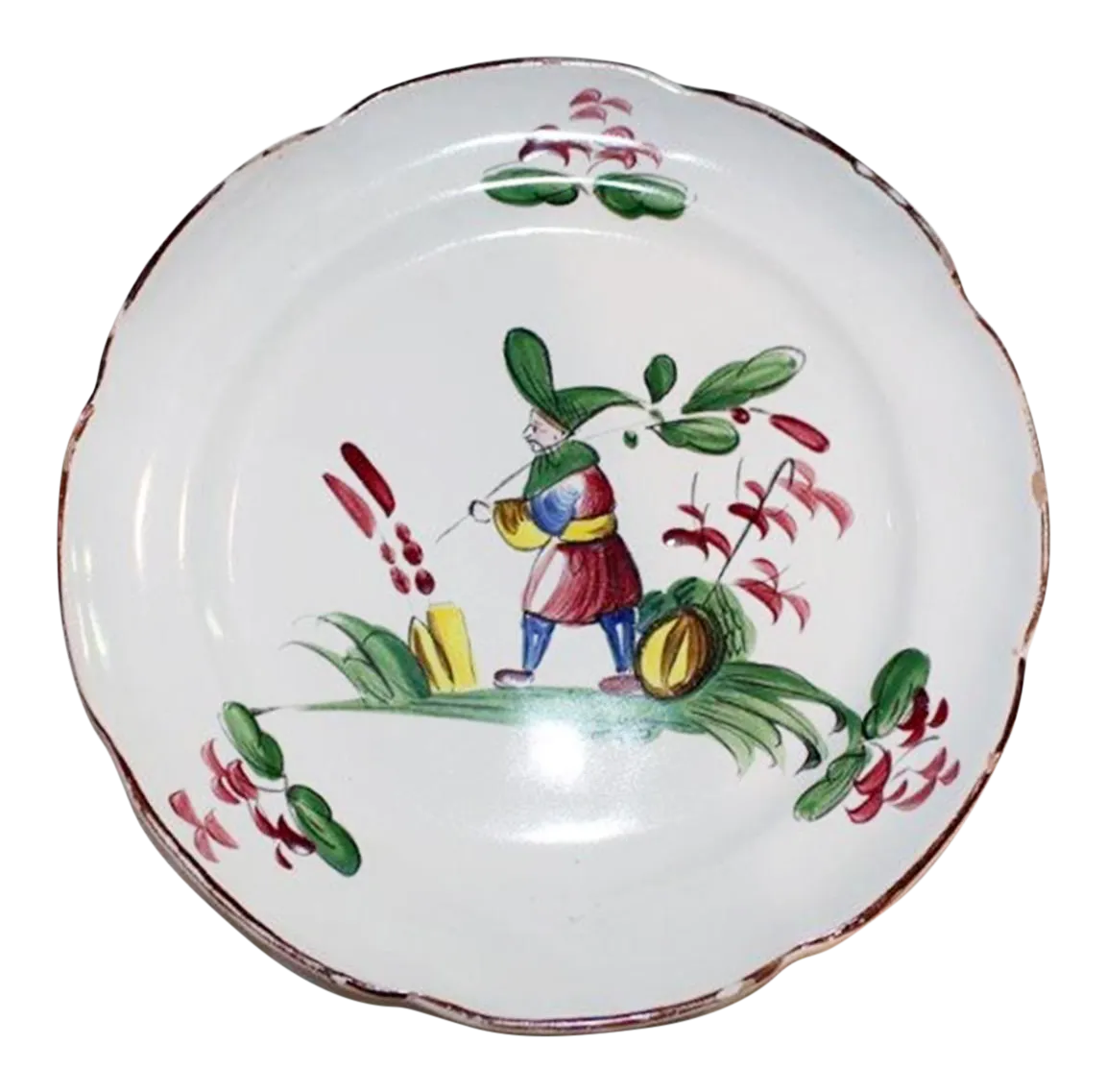 Vintage Porcelain French Cheese Plate Les Fromages de France Euro Porcelaine