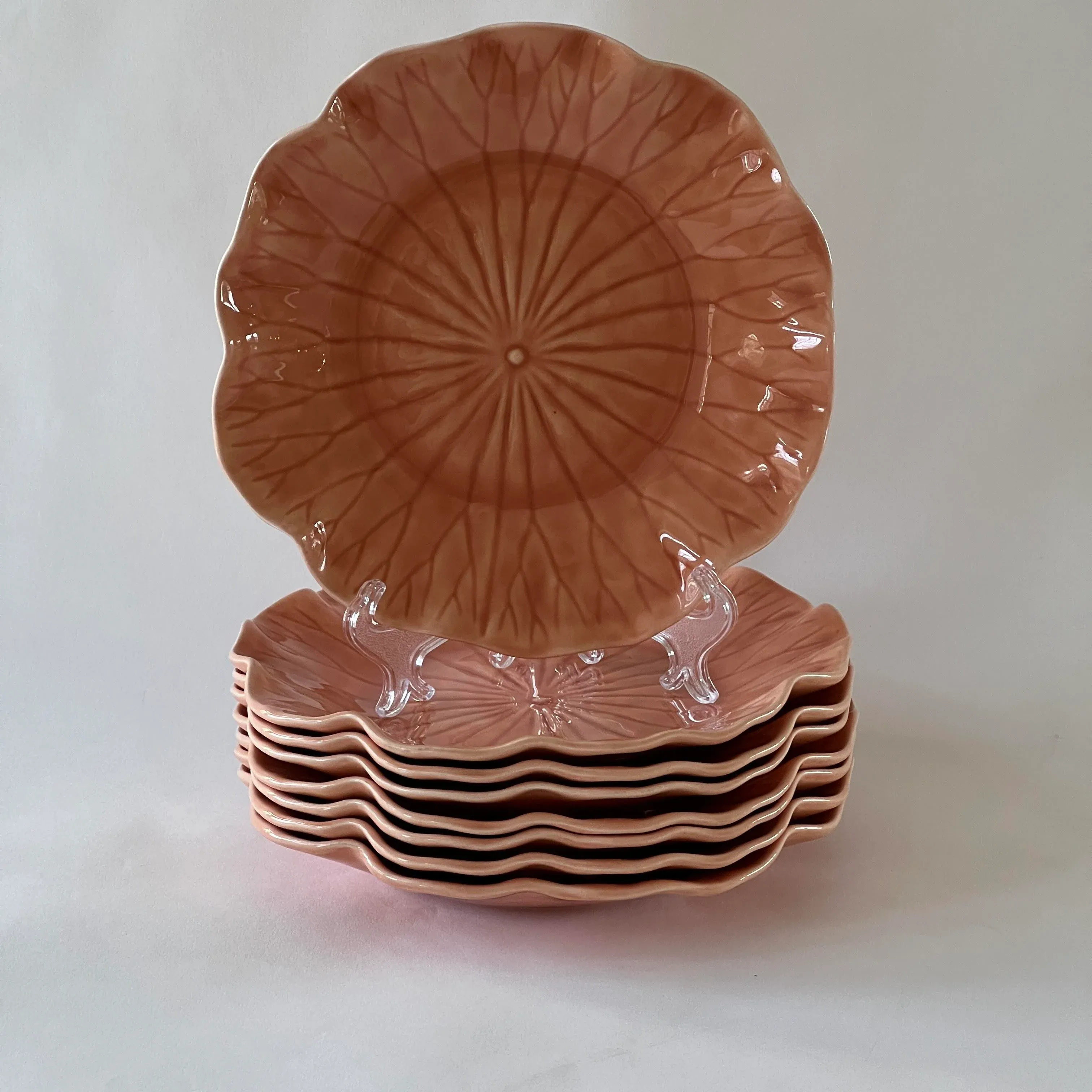 Vintage Metlox Potteries Handmade Lotus Poppy Trail Ceramic Salad