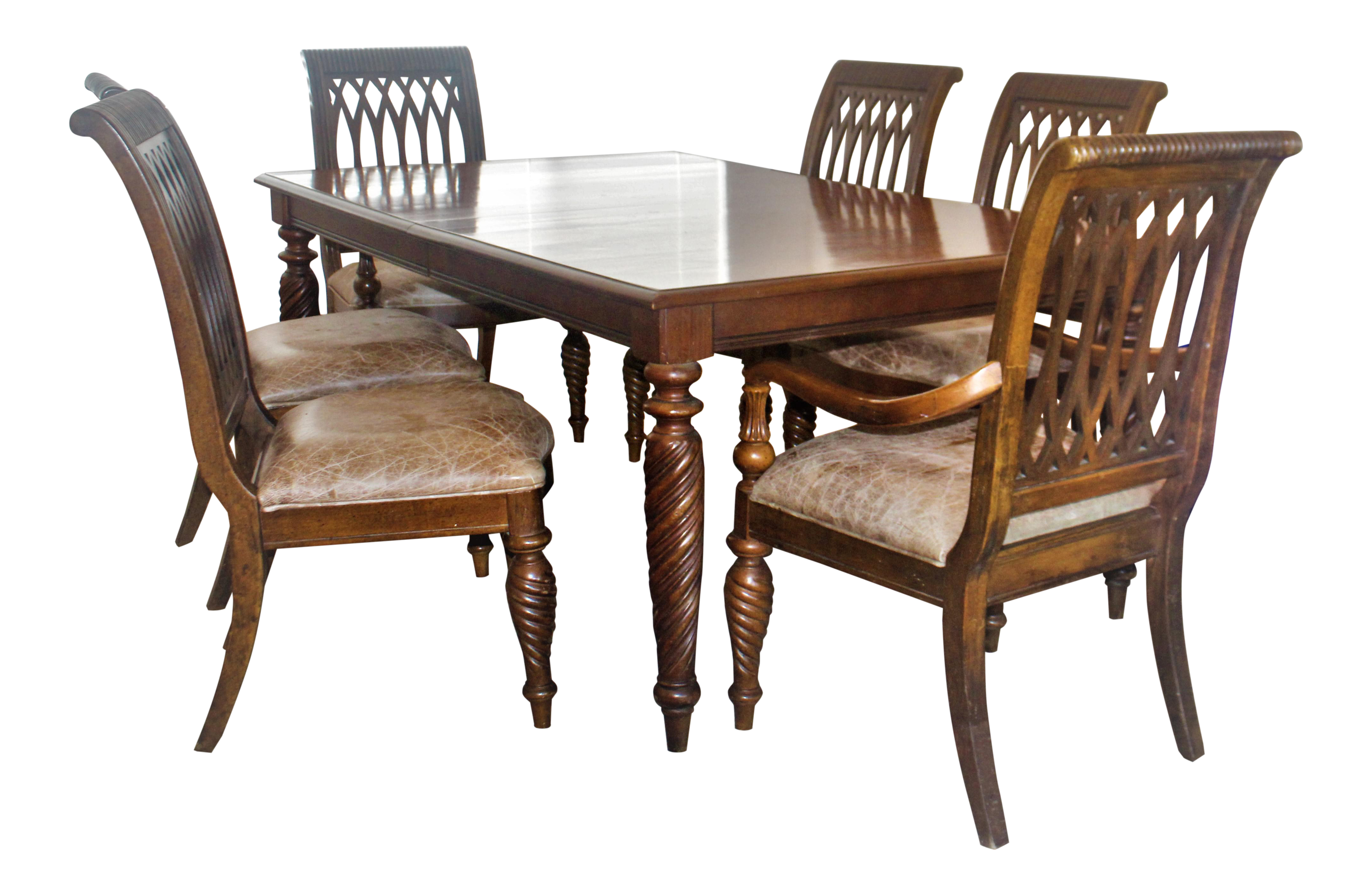 transitional bernhardt meets ethan allen dining set  7 pieces