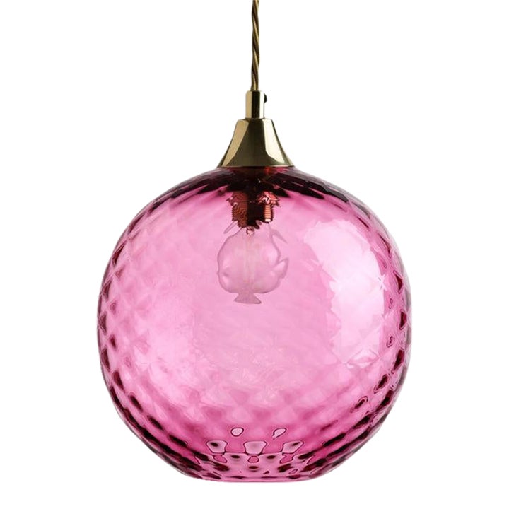 Pick-N-MIX Pendant Ball Standard - Diamond Ruby Glass Colour | Chairish