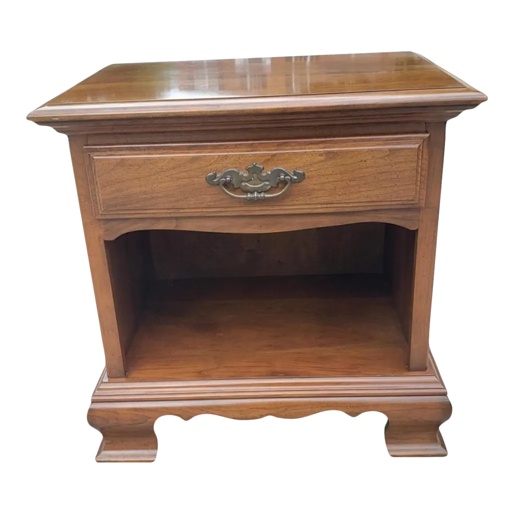 Stanley Furniture Solid Cherry Single Drawer Bedside Table Nightstand
