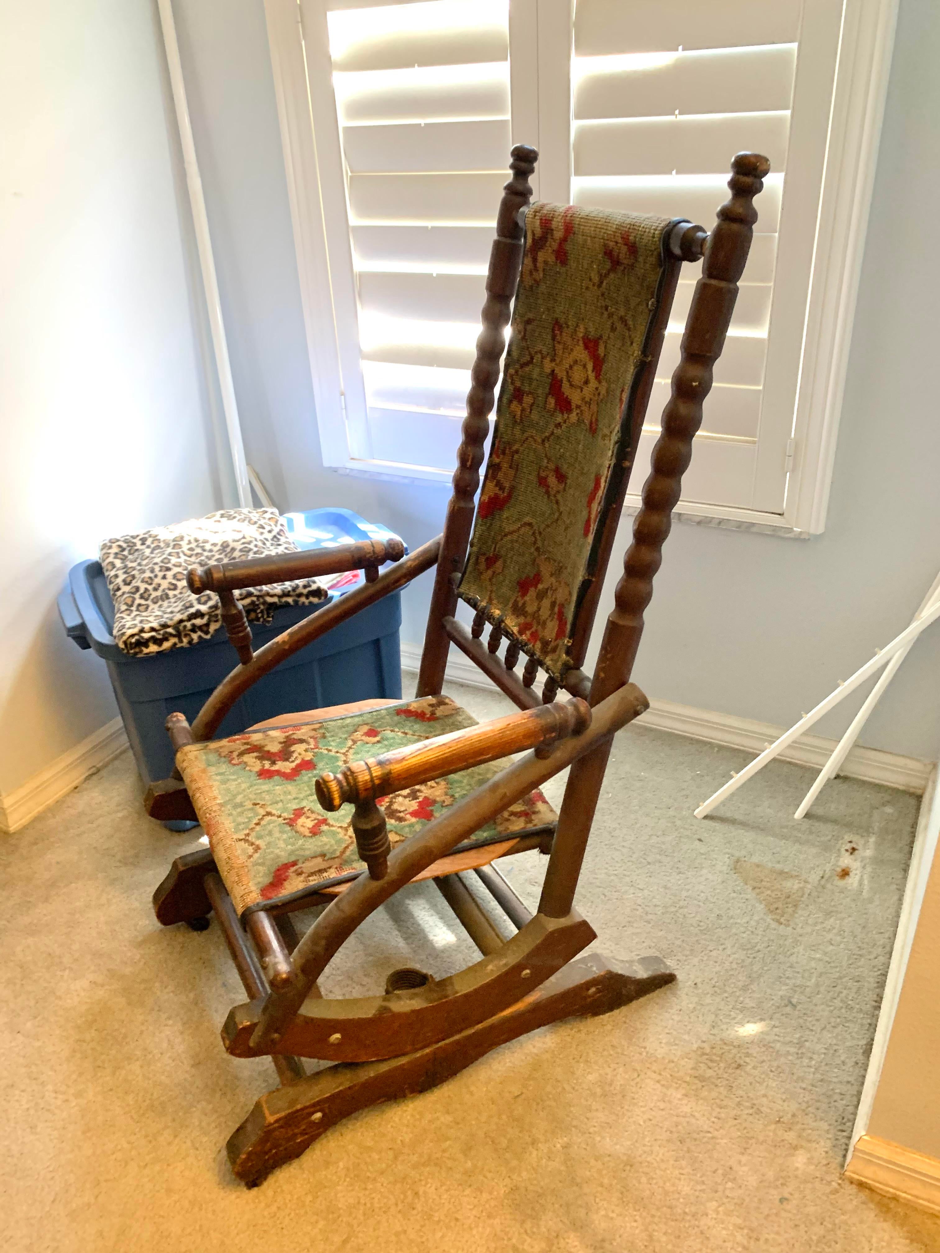 Early 20th Century Antique Spring Rocker