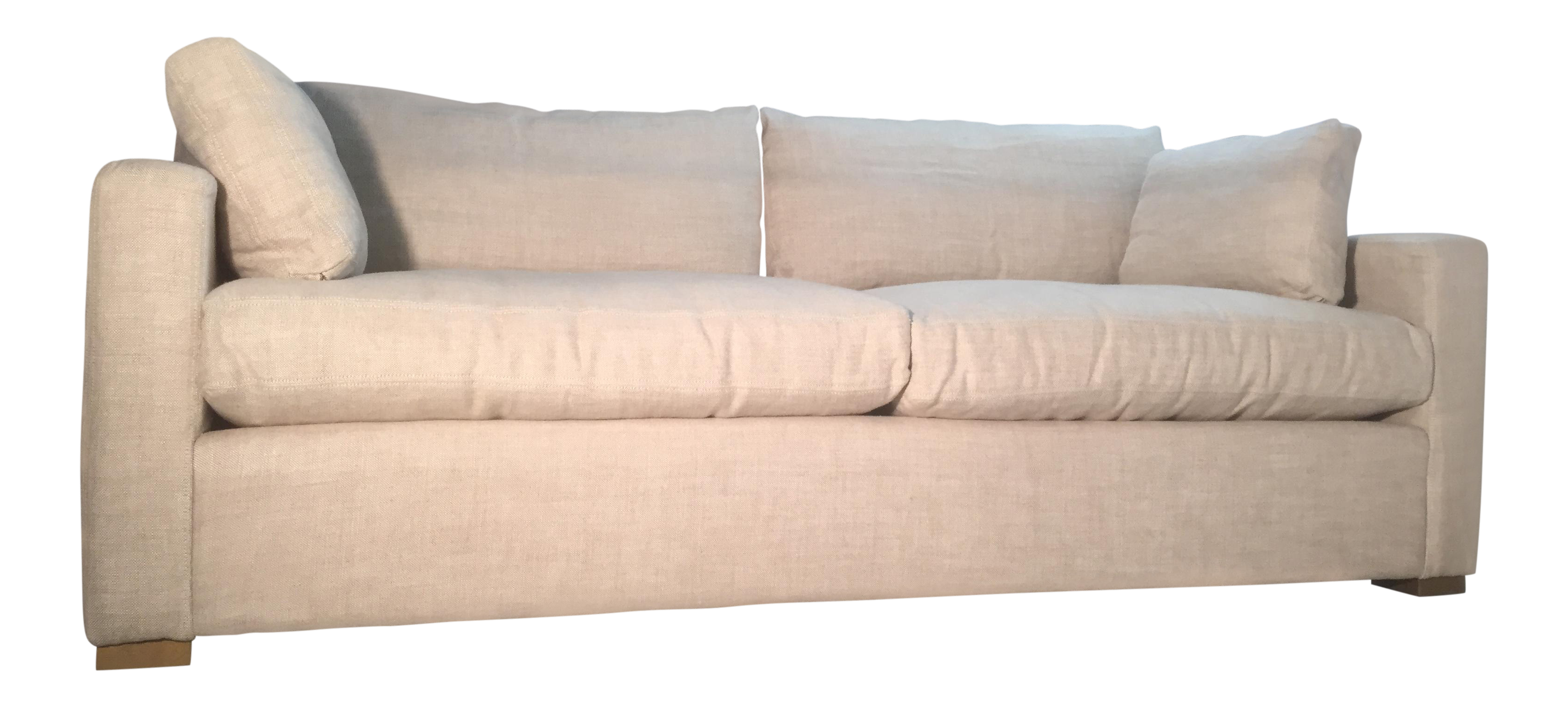 Restoration Hardware Belgian Track Arm Upholstered Down Sofa