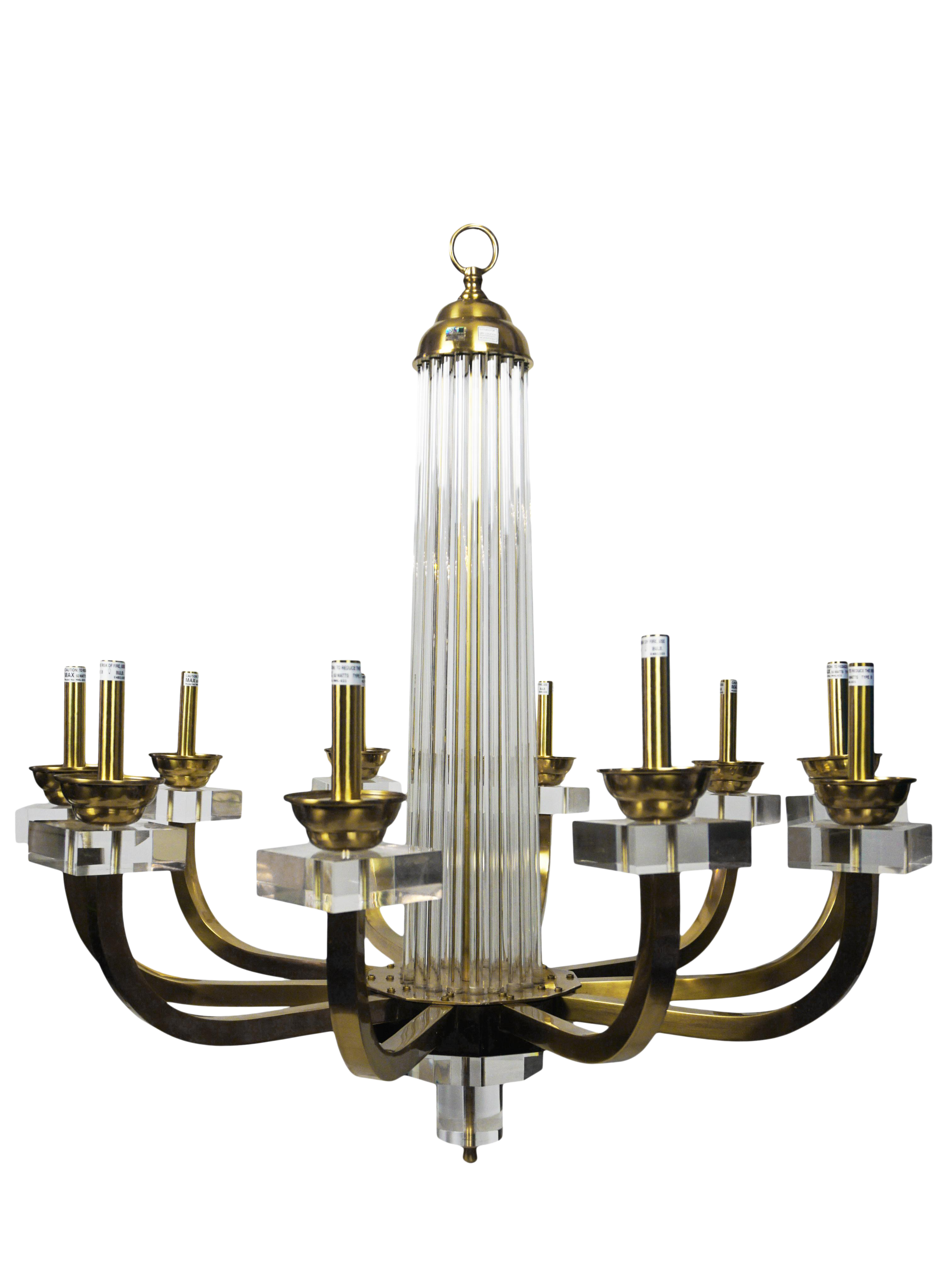 lucite chandelier modern
