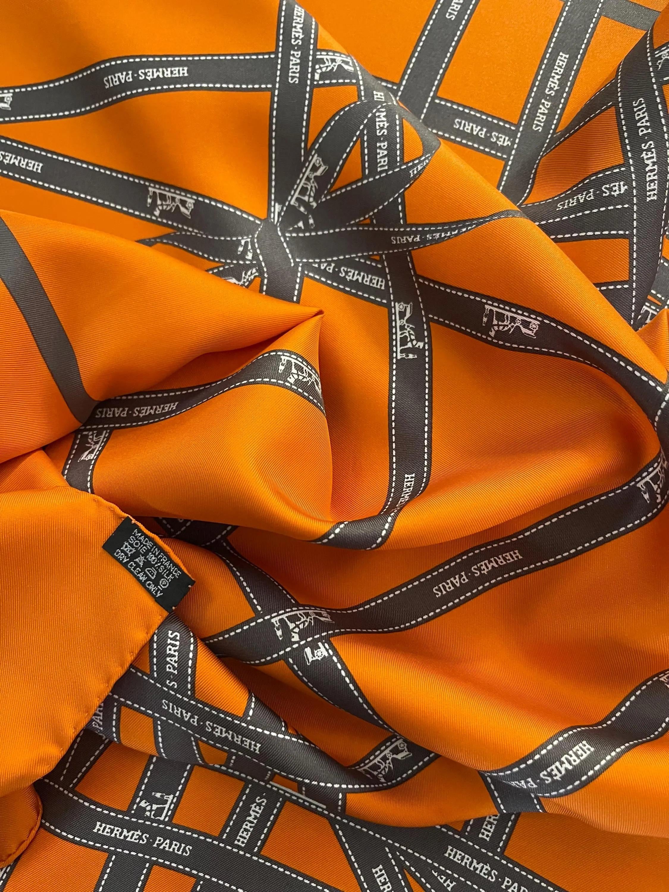 Hermès Silk Scarf “Ruban Bolduc” 1983 | Chairish