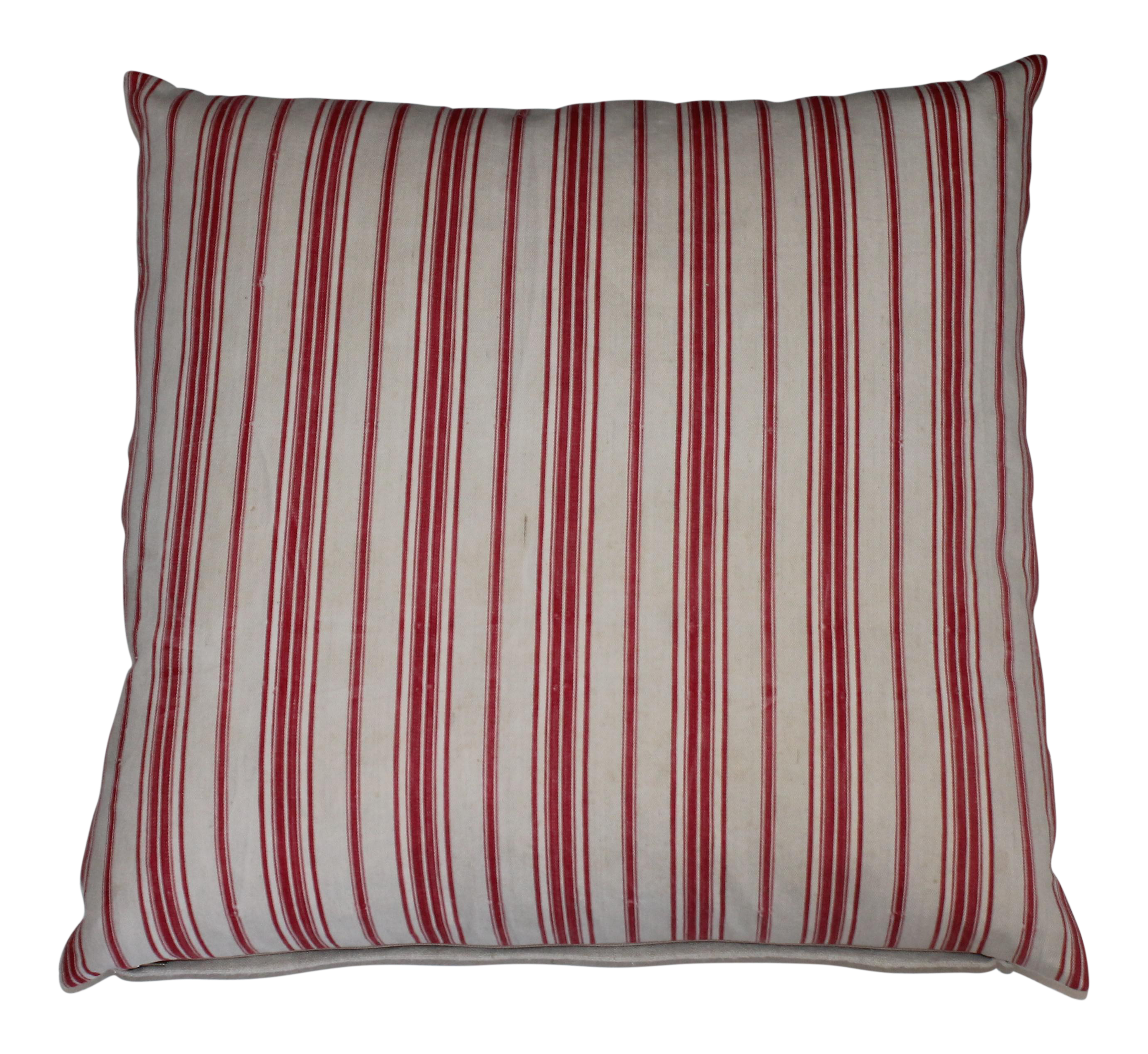 Red And White Striped Ticking Pillow Chairish