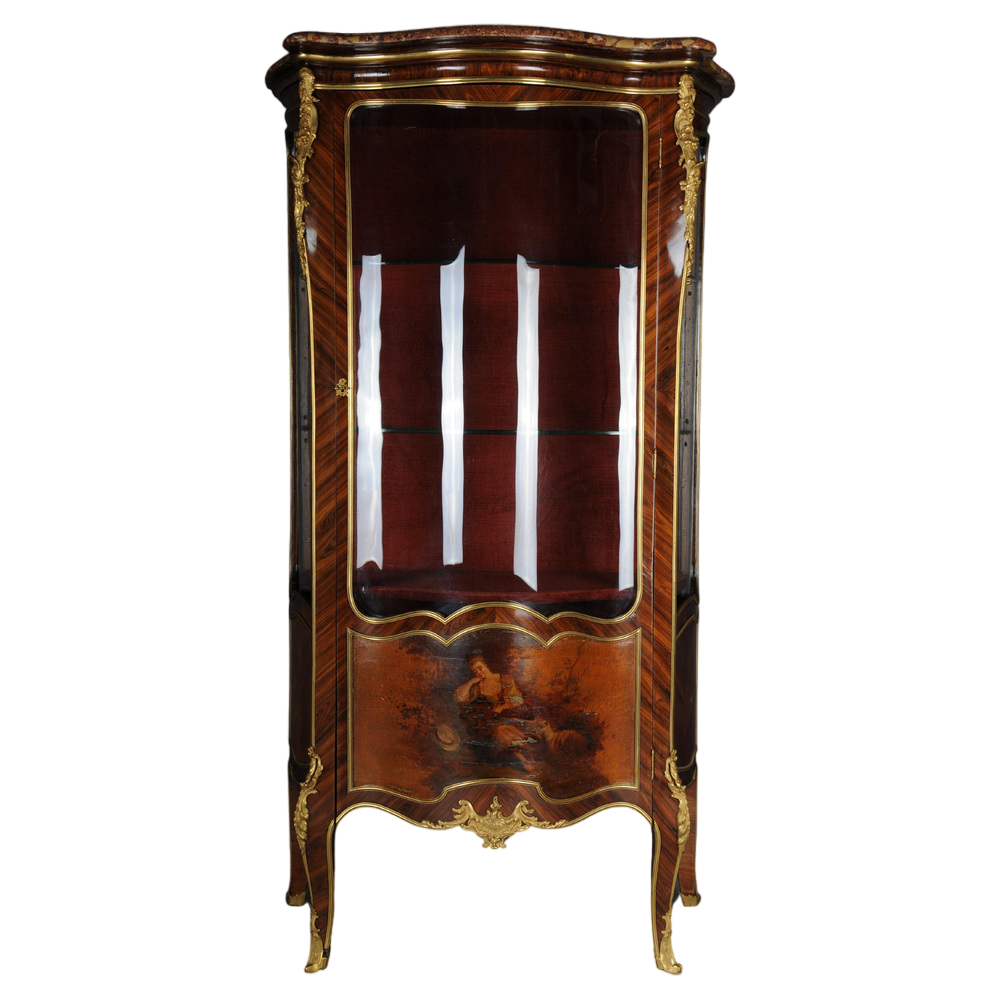 Antique Louis XV Napoleon III Display Cabinet, 1880